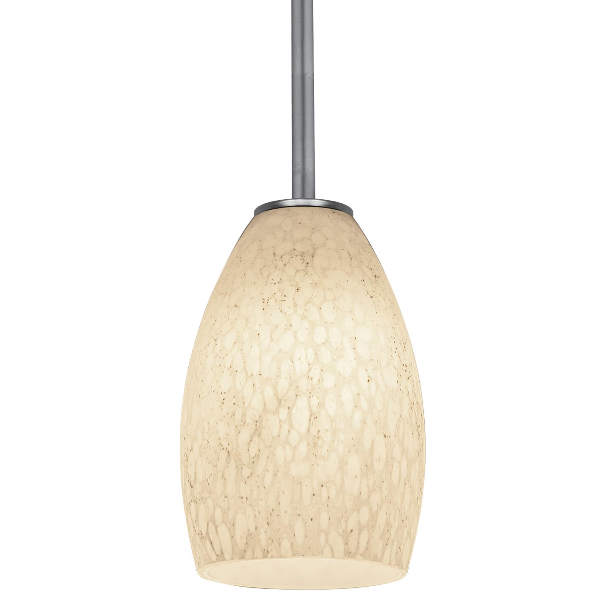 Shown in Brushed Steel  finish and White Stone  glass