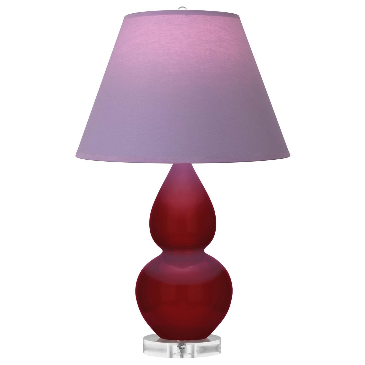 Shown in Sangria finish and Lavender and Plum shade and Lucite accent