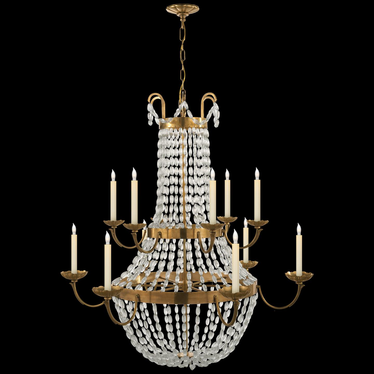 Chapman & Myers Paris Flea Market 39 Inch 12 Light Chandelier by Visual Comfort Signature Collection