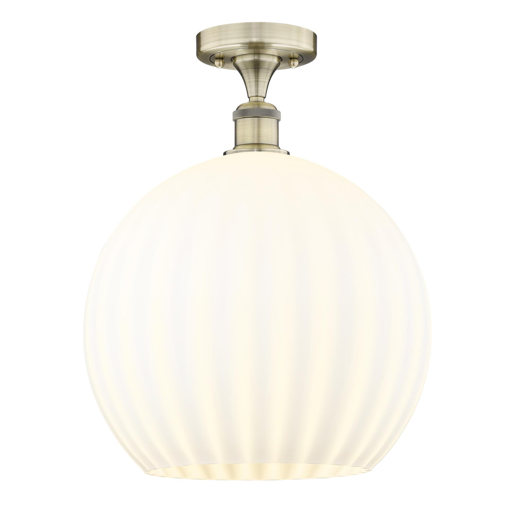 Bruno Marashlian White Venetian 14 Inch Semi Flush Mount by Innovations Lighting