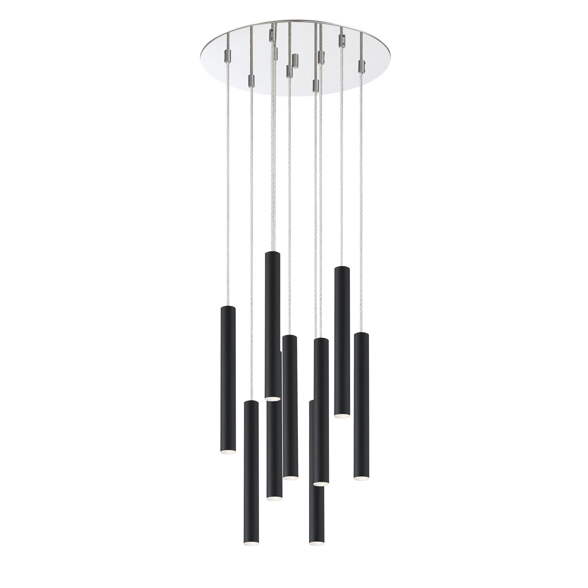 Shown in Chrome finish and Steel glass and Steel shade
