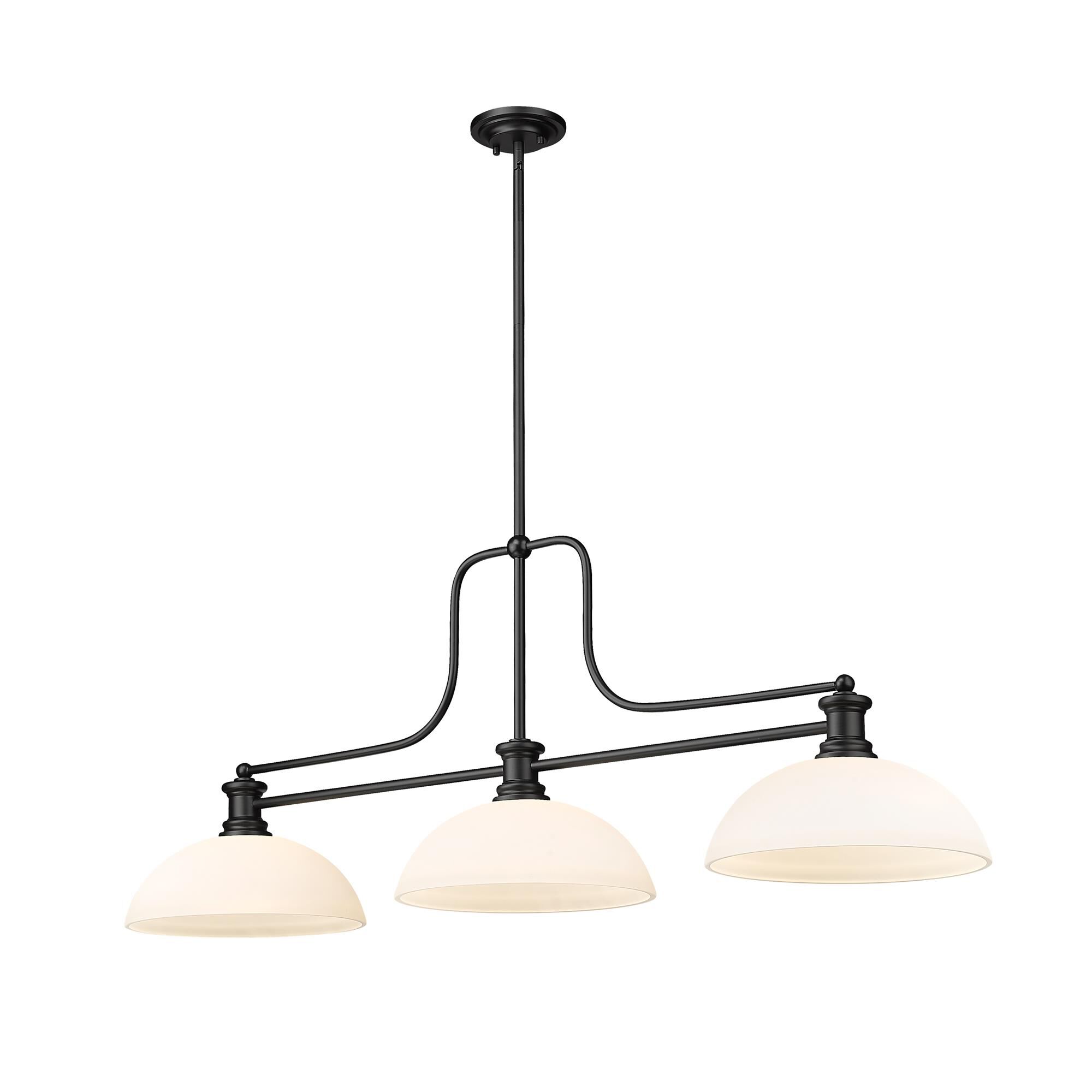 Shown in Matte Black finish and Opal glass