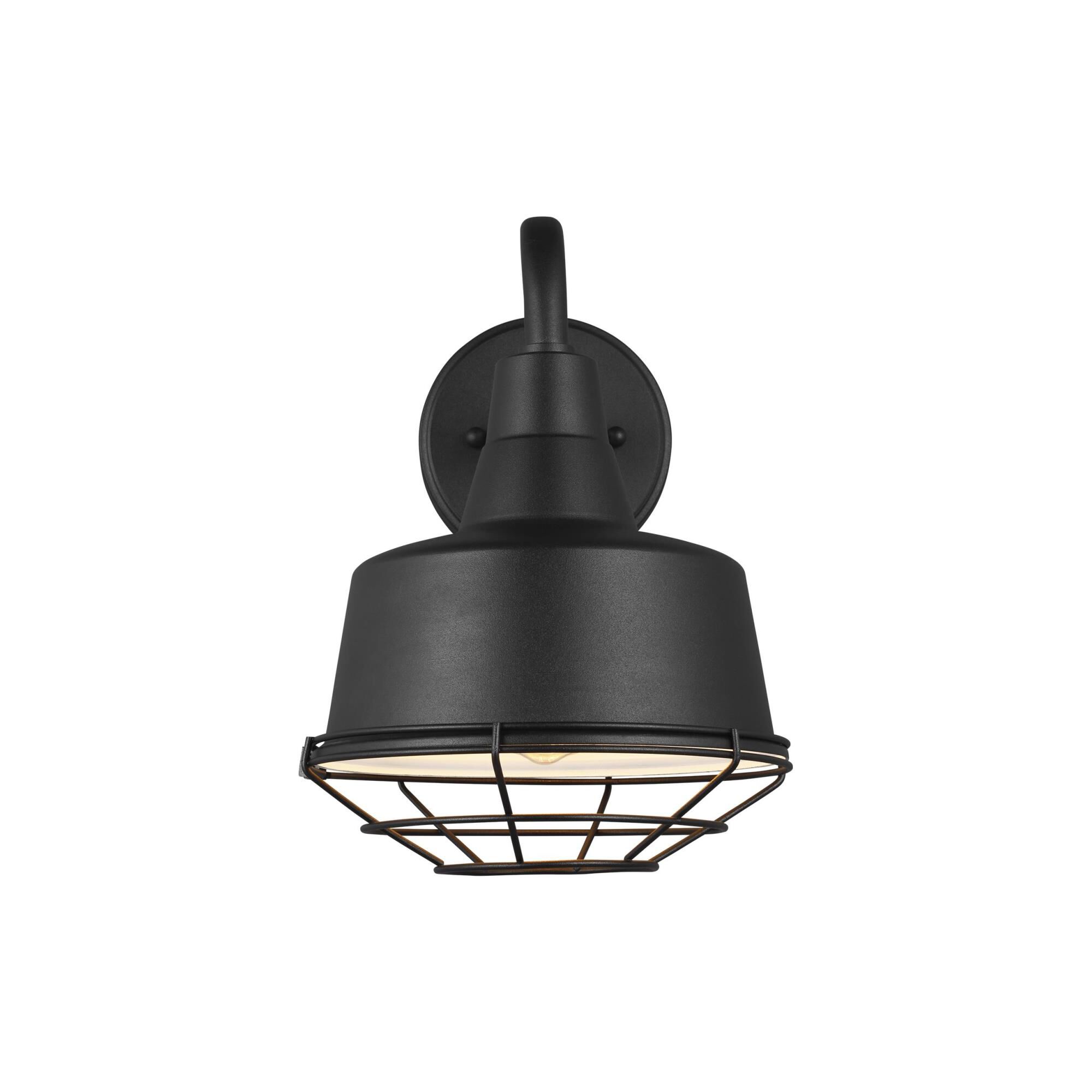 The classic Barn Lights updated with a cage design are hand crafted in aluminum and coated in a Antique Bronze, Blacksmith or Weathered Pewter finish. Non Classified Part by Visual Comfort Studio Coll