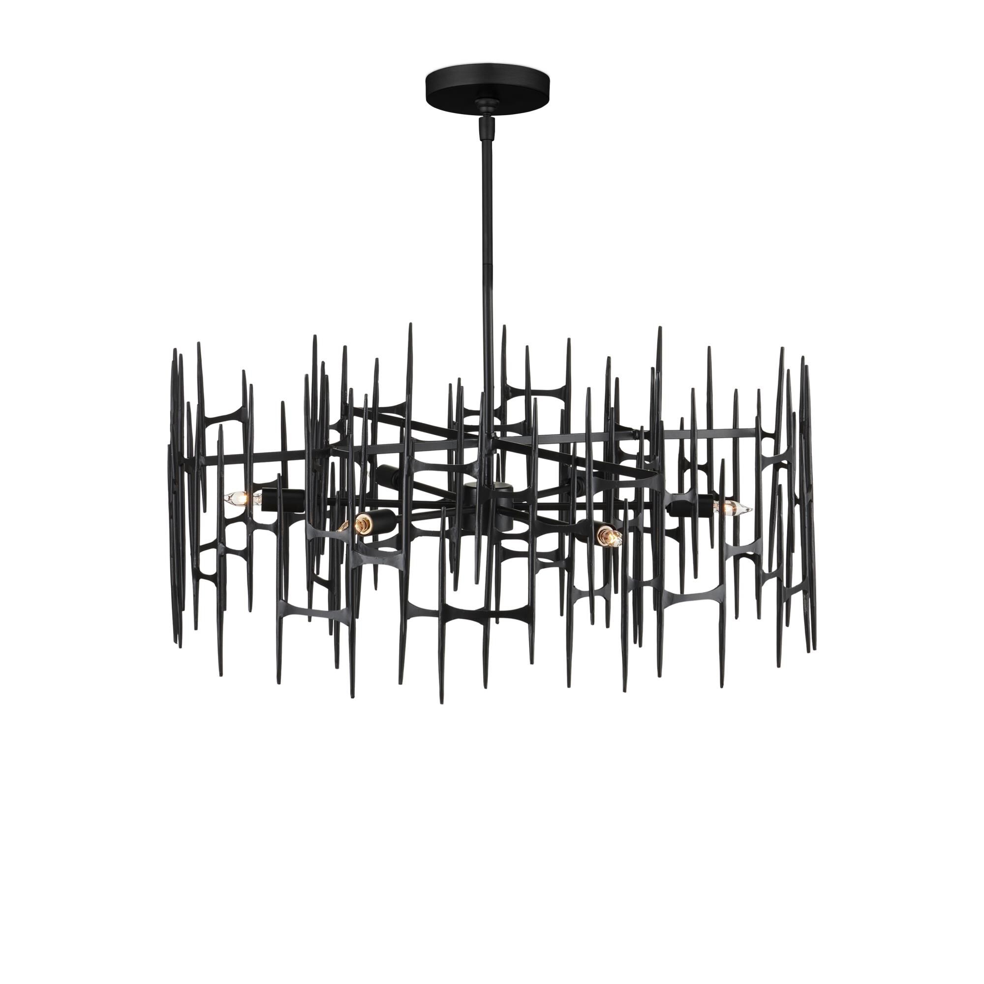 Attingham 31 Inch 6 Light Chandelier by Currey and Company
