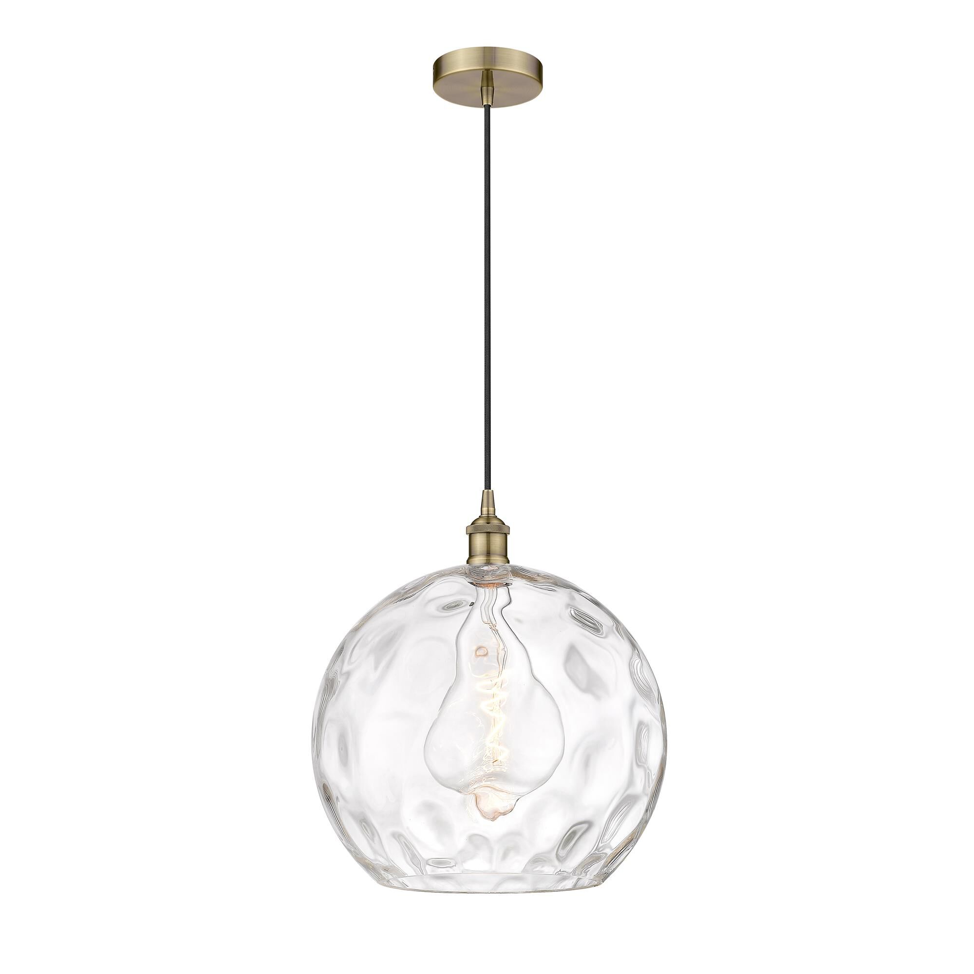 Shown in Antique Brass finish and Clear Athens Water  14