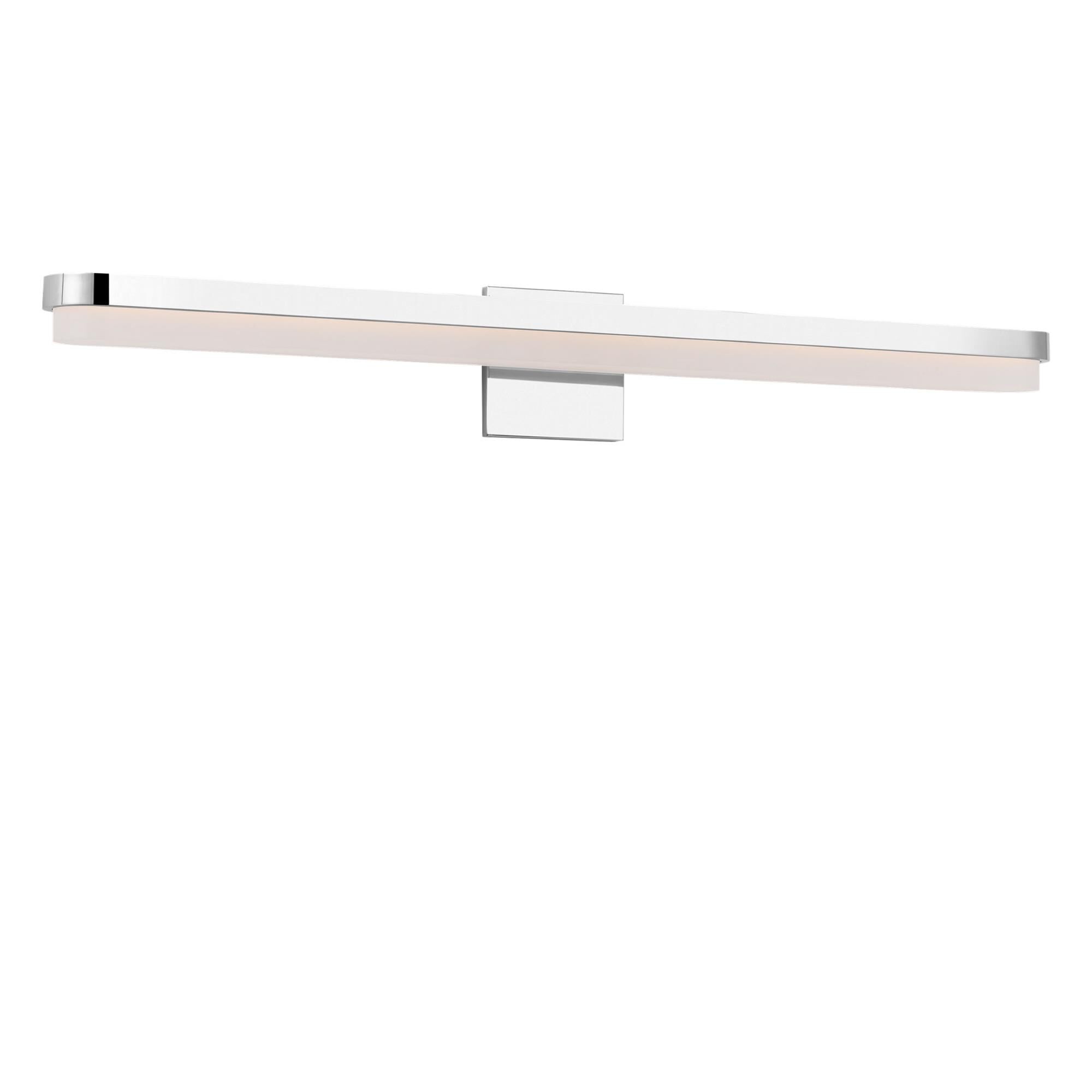 Shown in Chrome finish and Matte Frosted Acrylic Panels shade