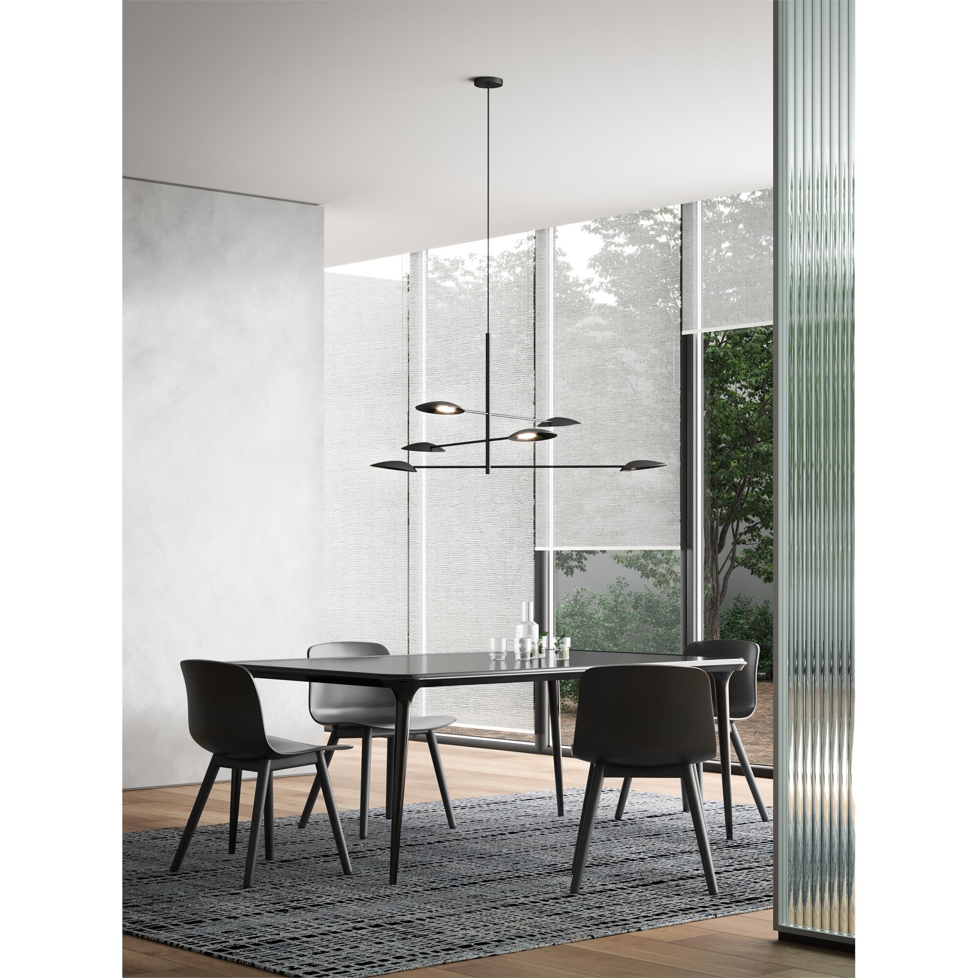 Shown in Black finish and Frosted Acrylic glass