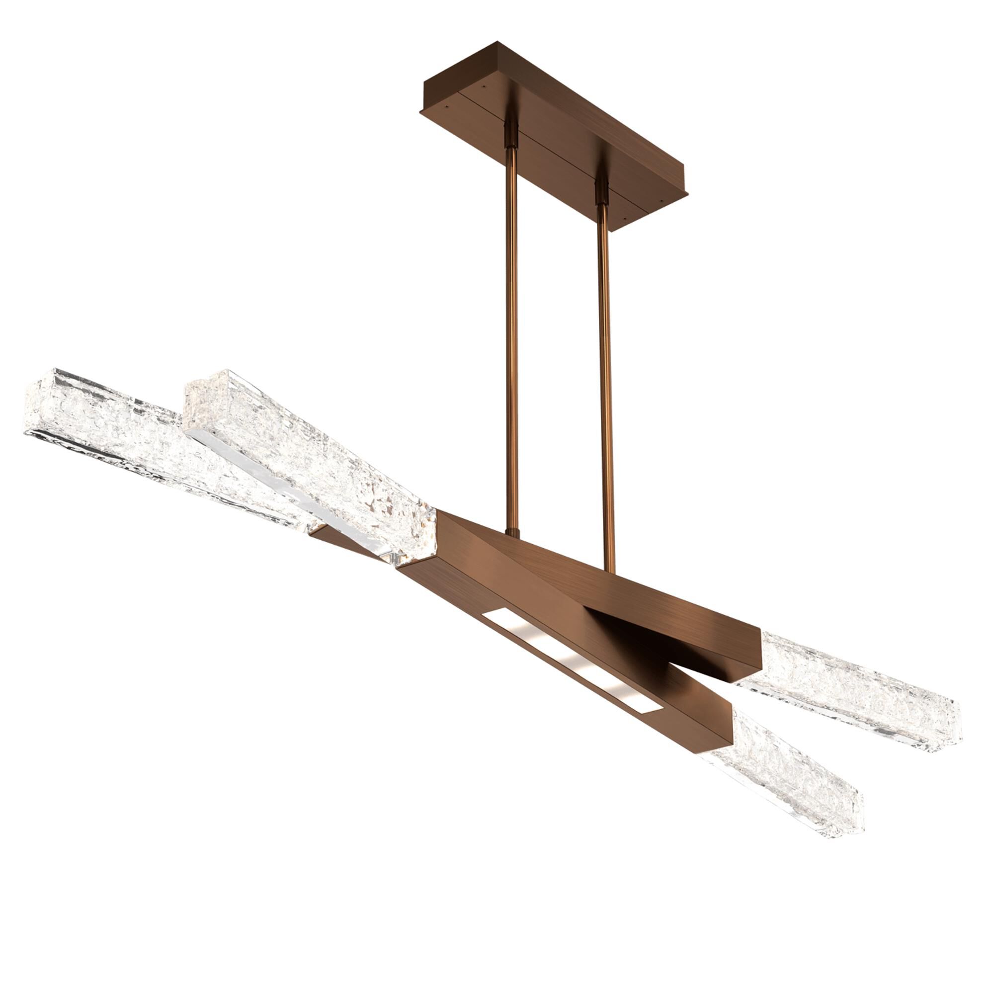 Glacier 51 Inch 8 Light Linear Chandelier,