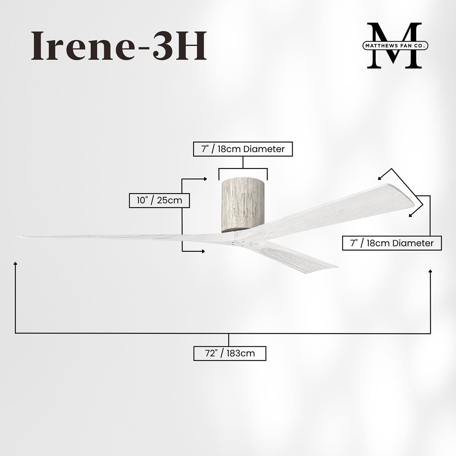 Irene 72 Inch Flush Mount Fan by Matthews Fan Company
