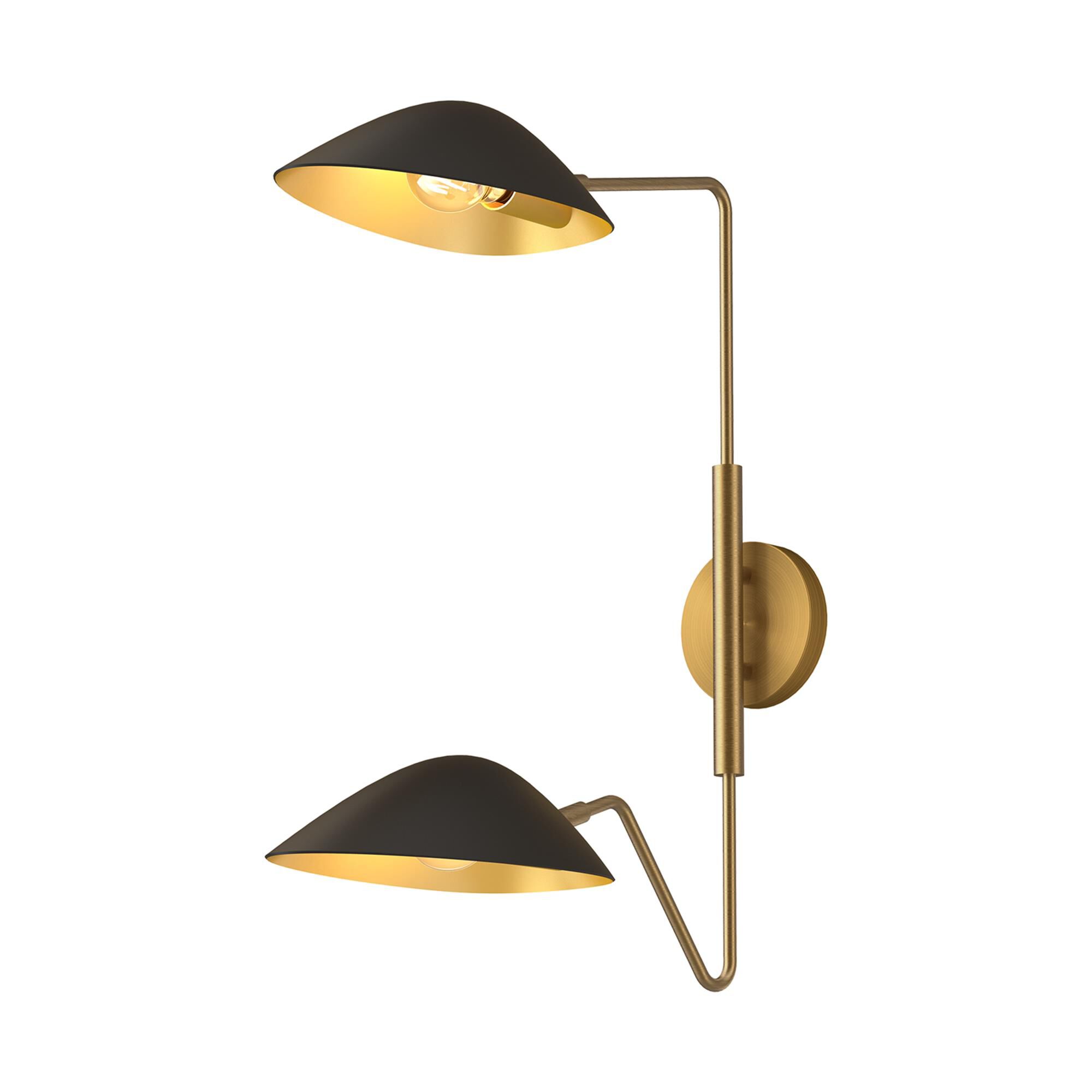 Shown in Matte Black And Aged Gold finish