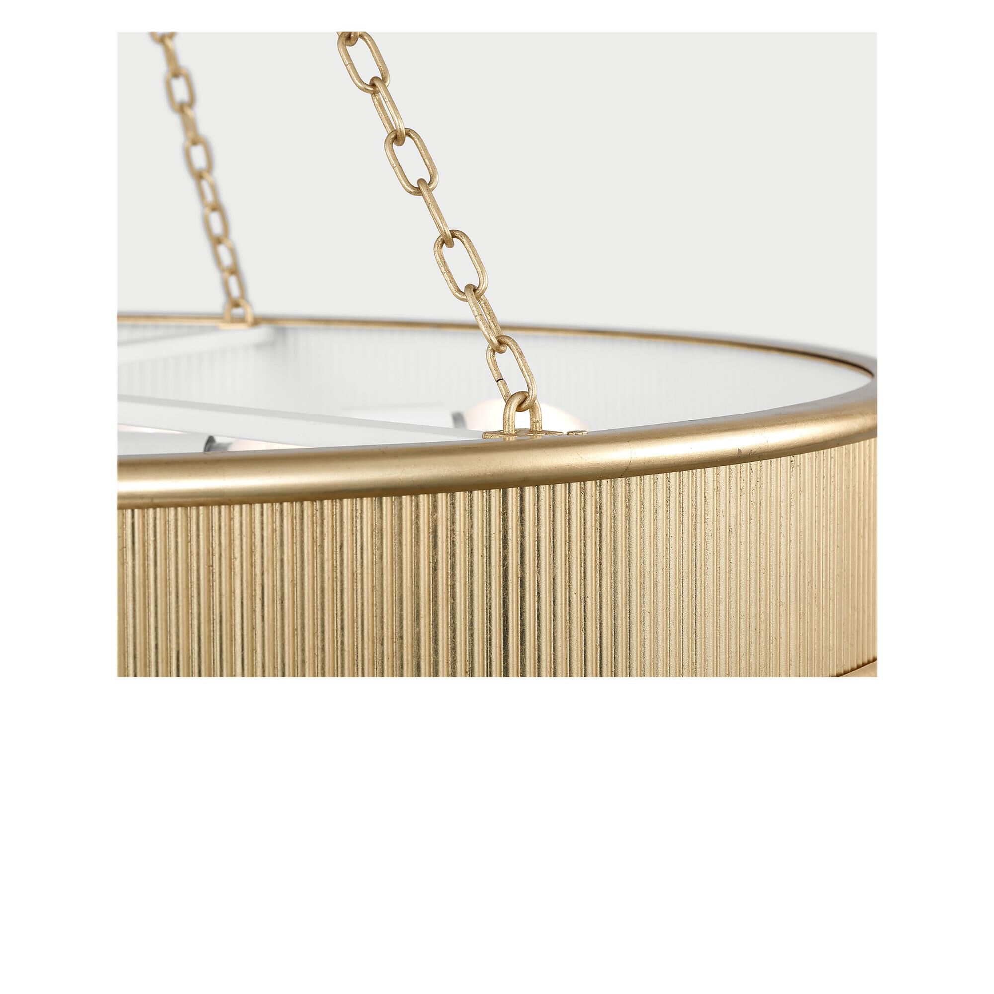 Shown in Gild finish and Silk Screen White Inside, Clear Outside shade