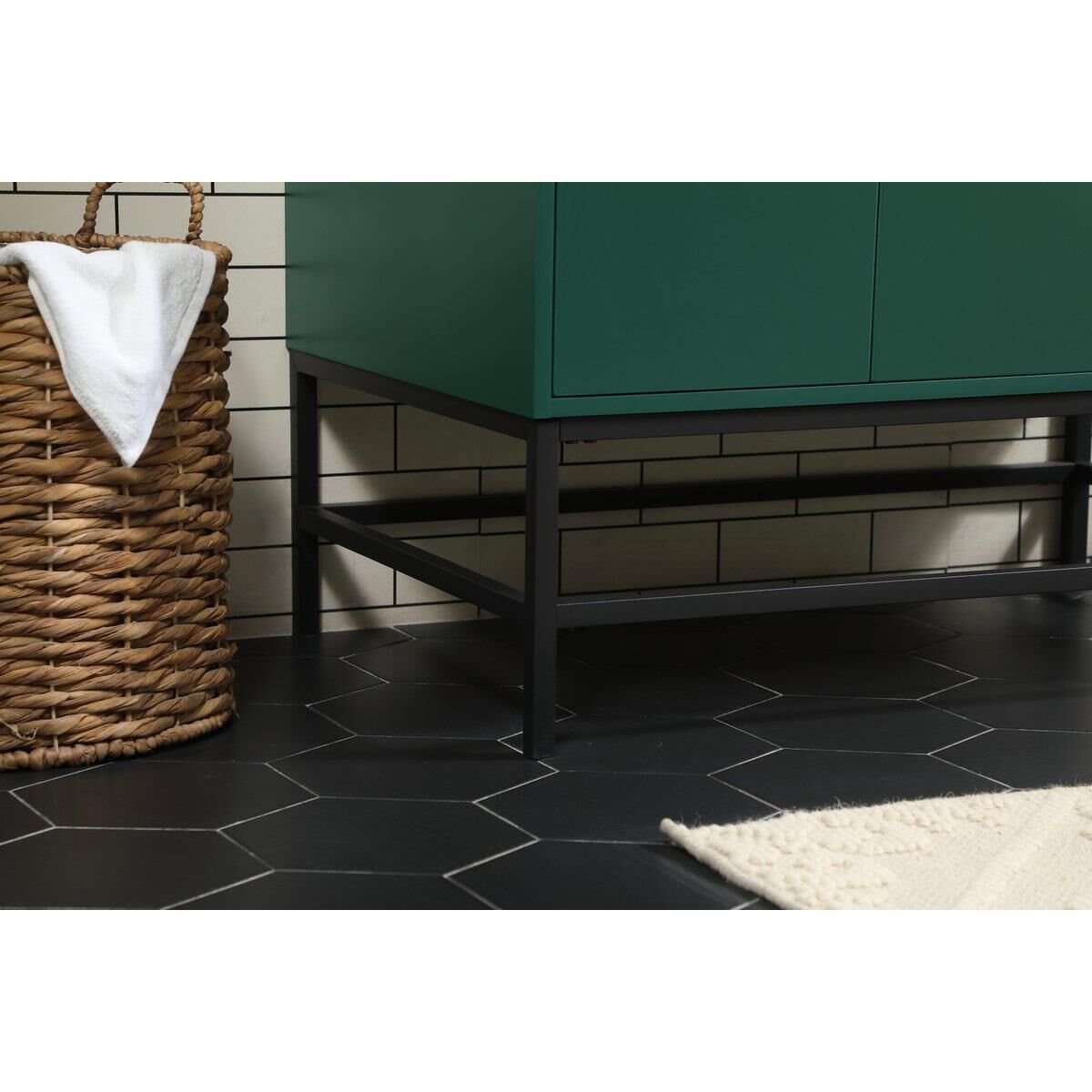 Shown in Green finish and With Backsplash accent