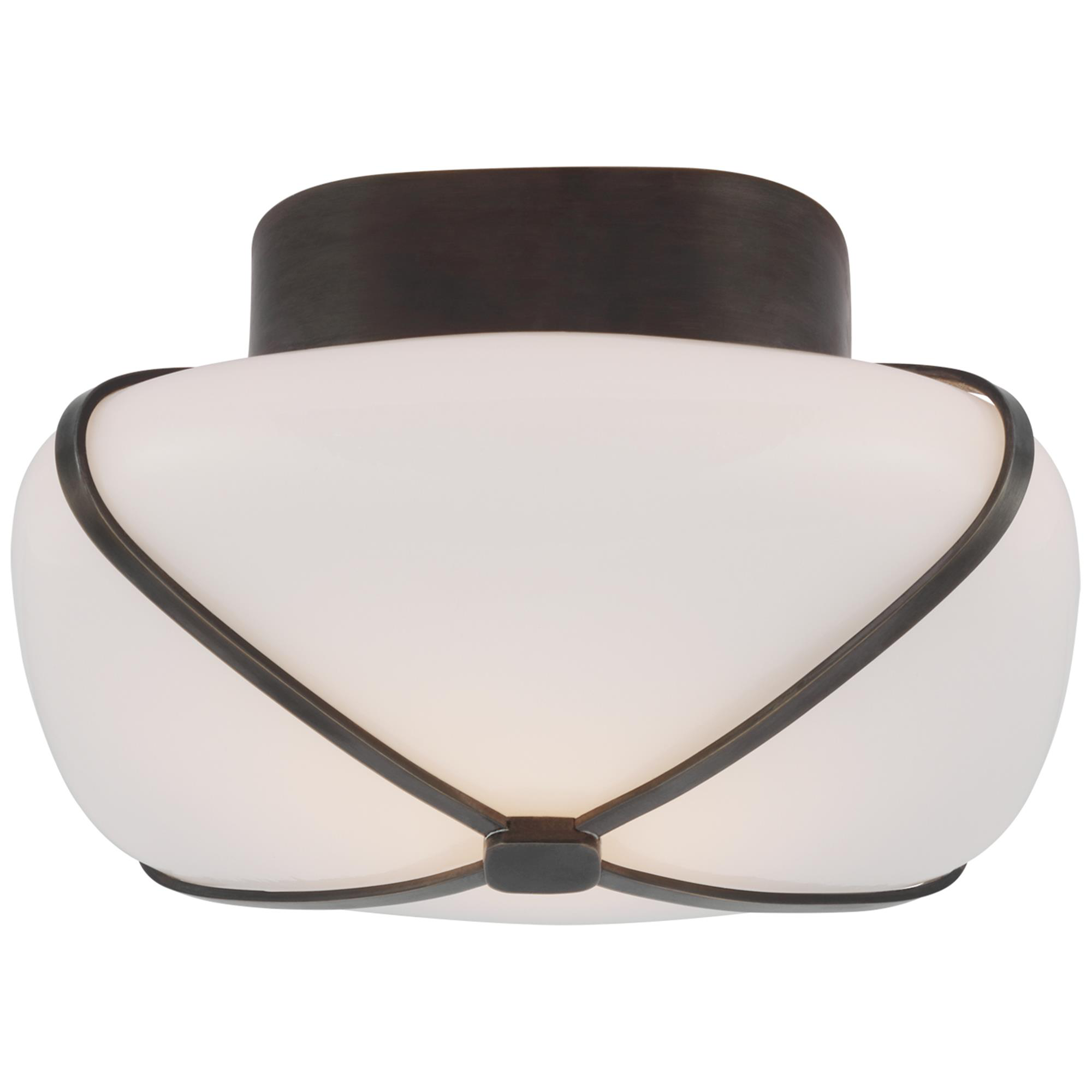 Shown in Gun Metal finish and White glass