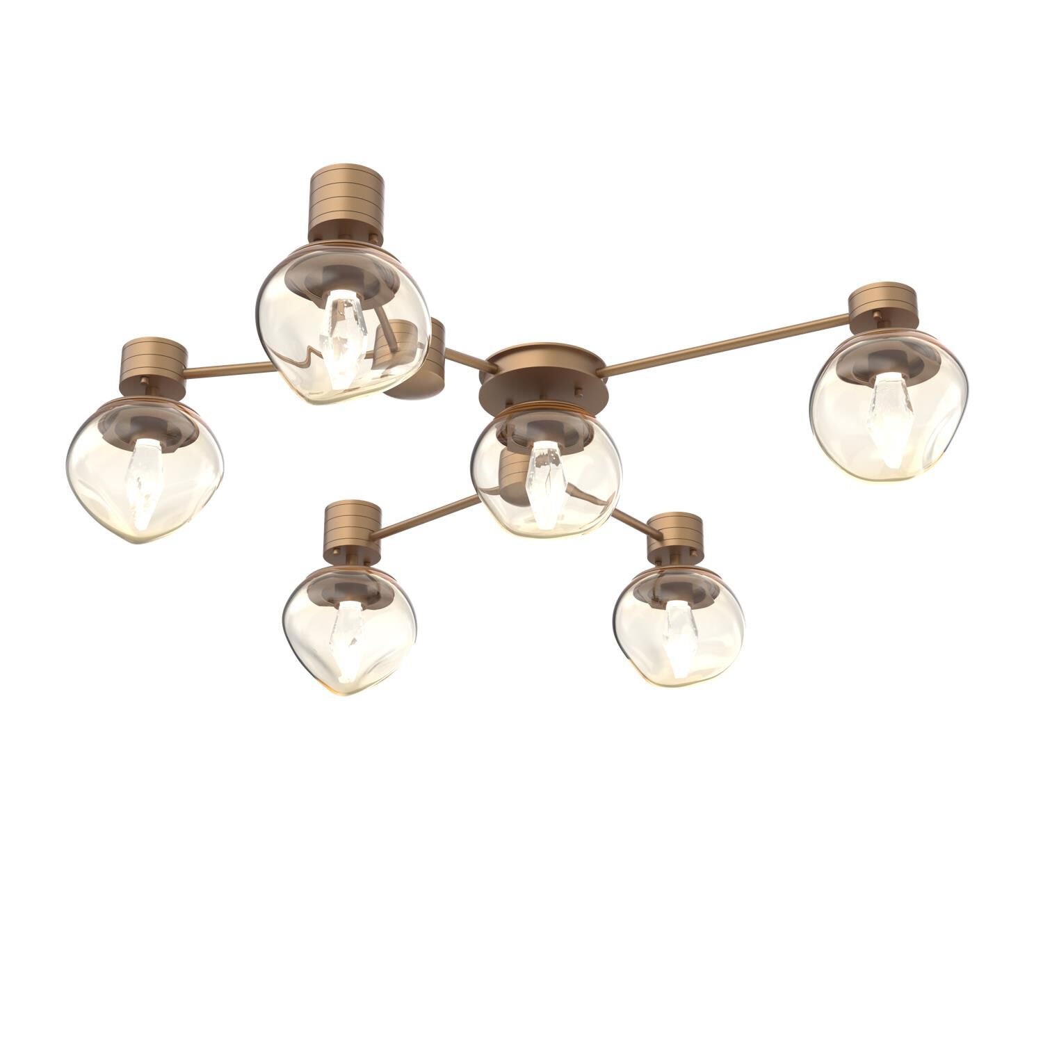 Levi Wilson Luna 37 Inch Semi Flush Mount by Hammerton Studio