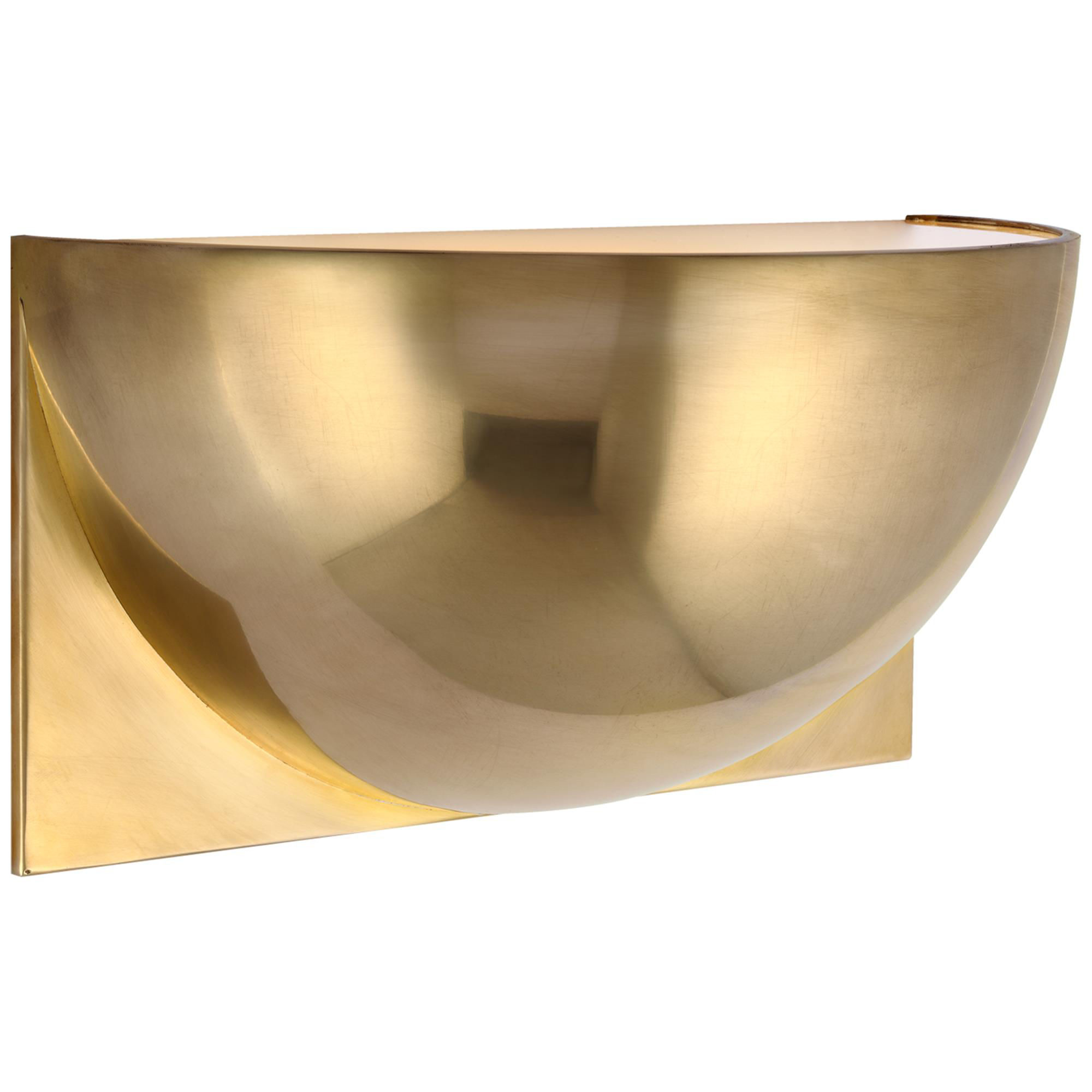 Shown in Natural Brass finish and Frosted glass