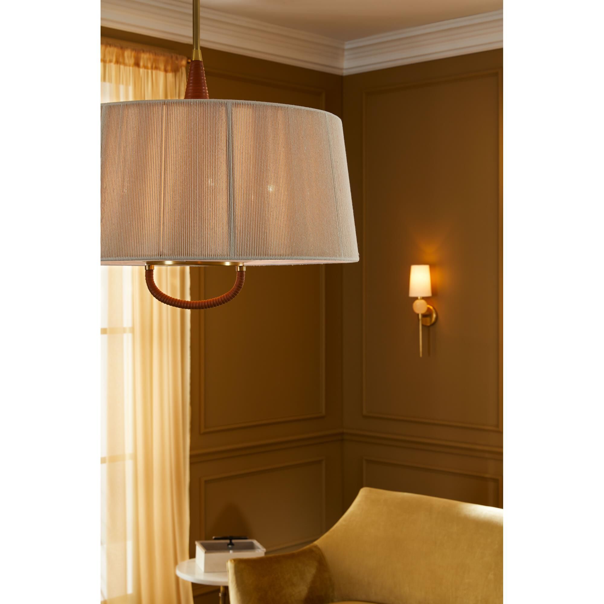 Shown in Natural finish and Linen shade