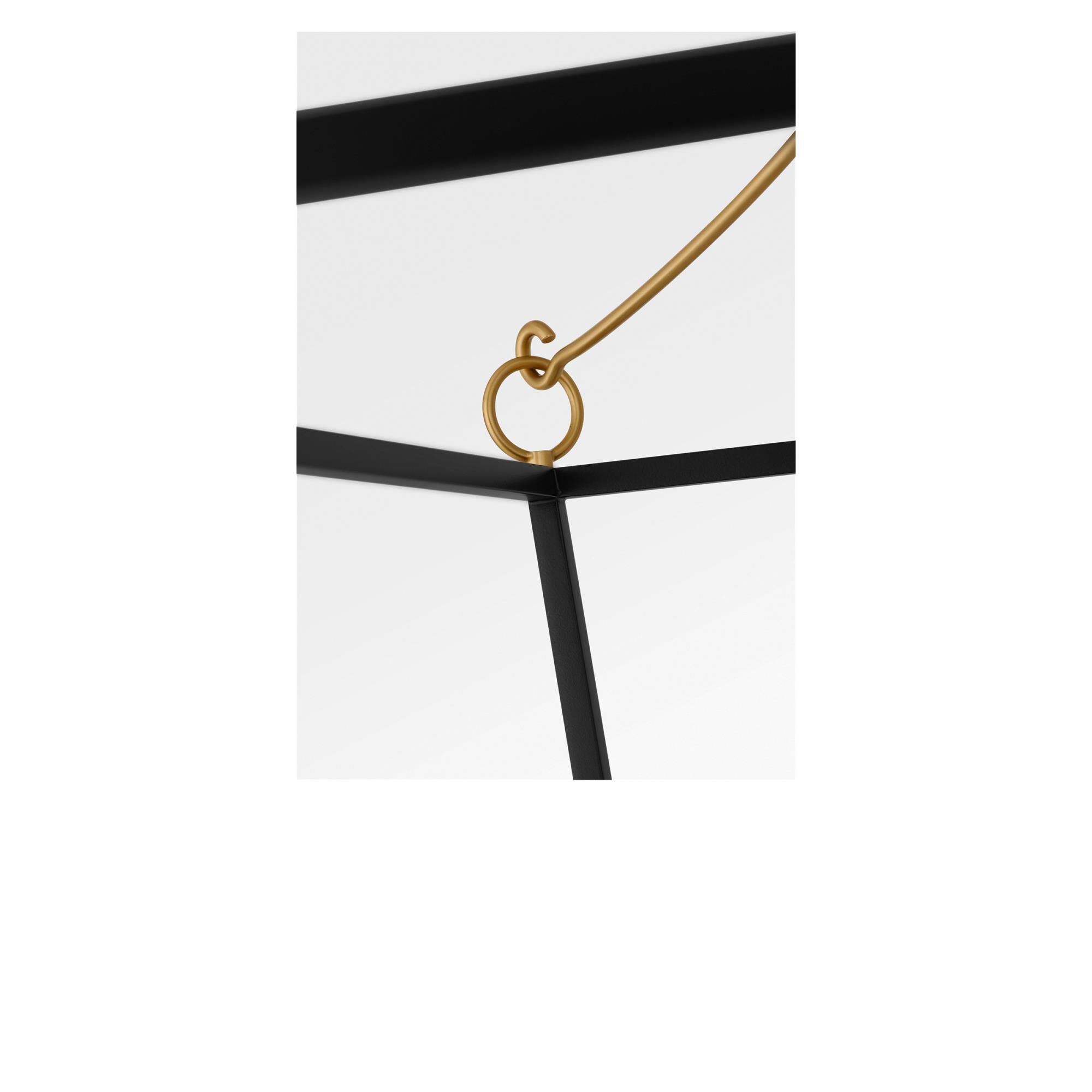 Shown in Midnight Black and Burnished Brass finish