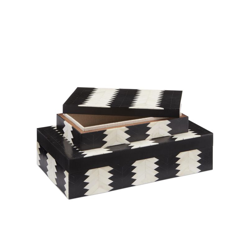 Arrow Box Set of 2 Accent Box by Currey and Company