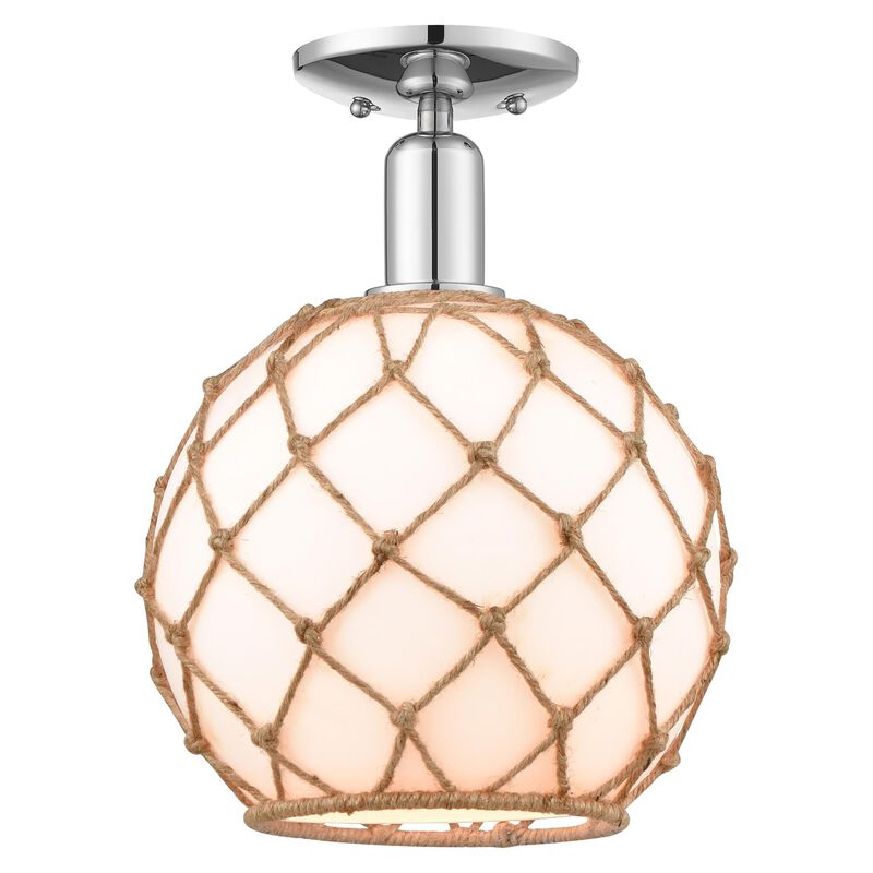 Bruno Marashlian Farmhouse Rope 10 Inch Semi Flush Mount by Innovations Lighting