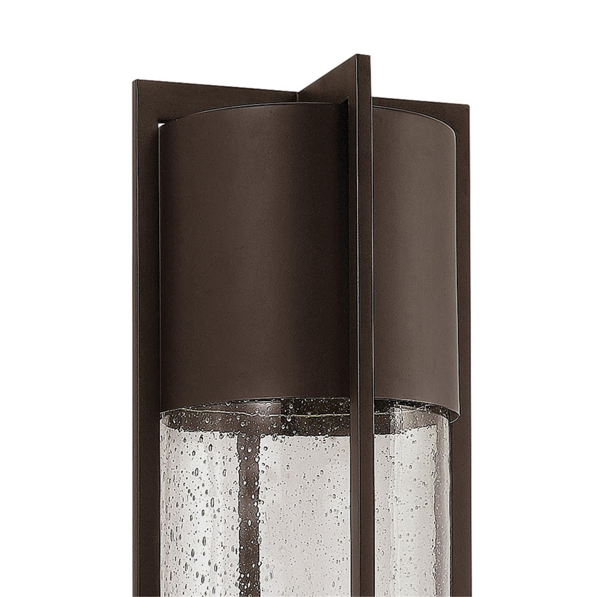 Shown in Buckeye Bronze finish and Clear Seedy glass