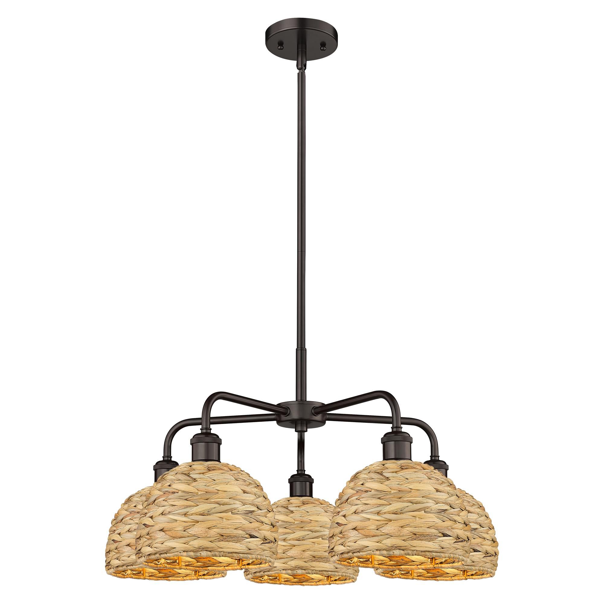Shown in Oil Rubbed Bronze finish and Natural shade