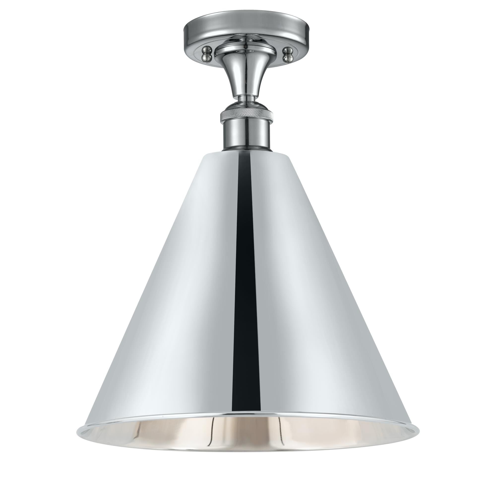 Bruno Marashlian Ballston Cone 16 Inch 1 Light Semi Flush Mount by Innovations Lighting