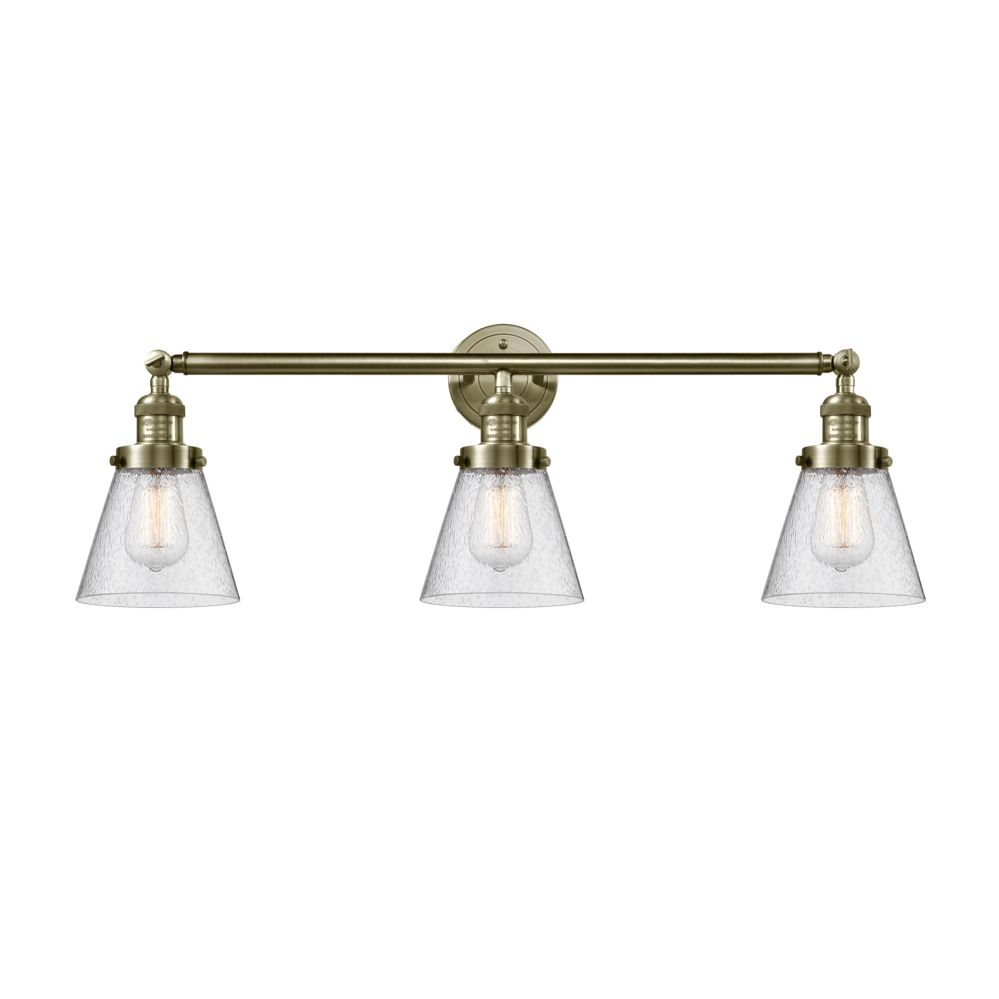 Bruno Marashlian Small Cone 30 Inch 3 Light Bath Vanity Light by Innovations Lighting