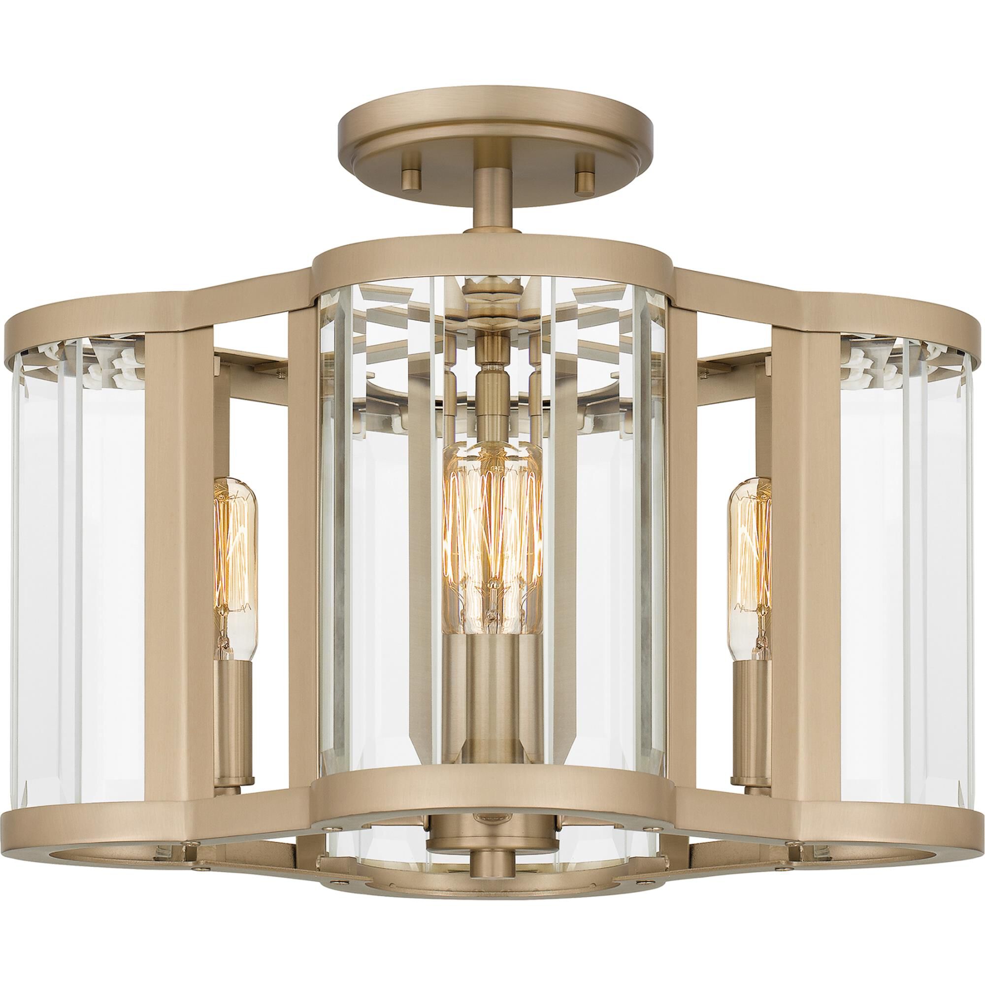 Renee 15 Inch 4 Light Semi Flush Mount by Quoizel