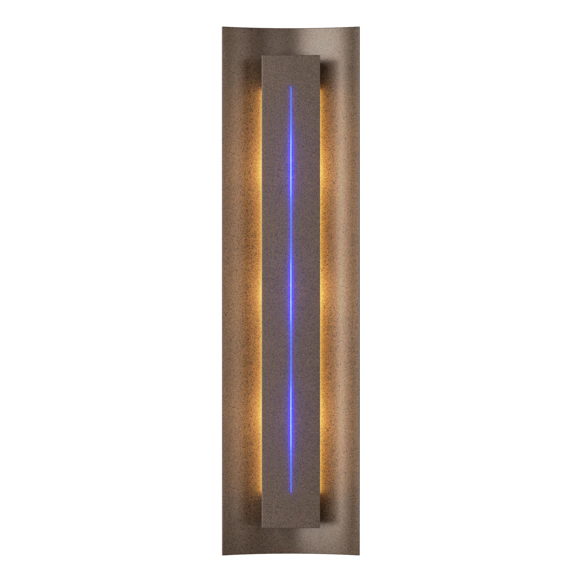 Shown in Bronze finish and Blue  glass