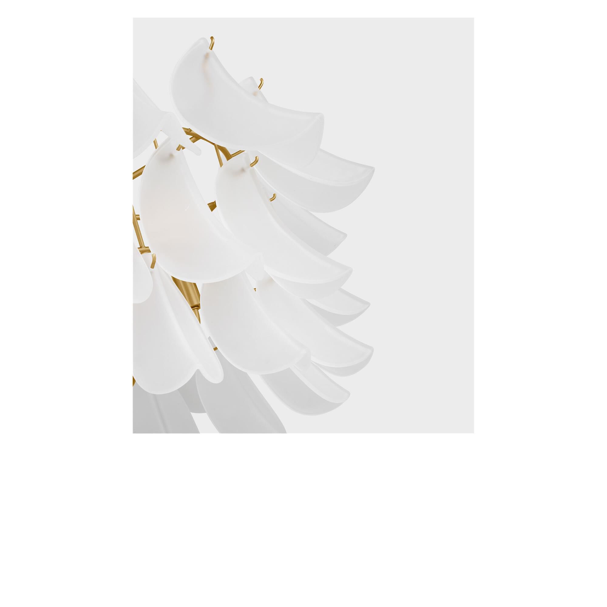 Shown in Burnished Brass finish and Etched glass