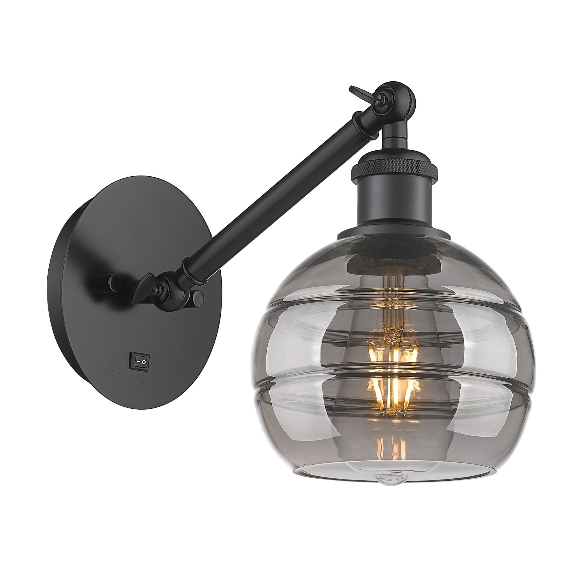 Shown in Matte Black finish and Light Smoke glass