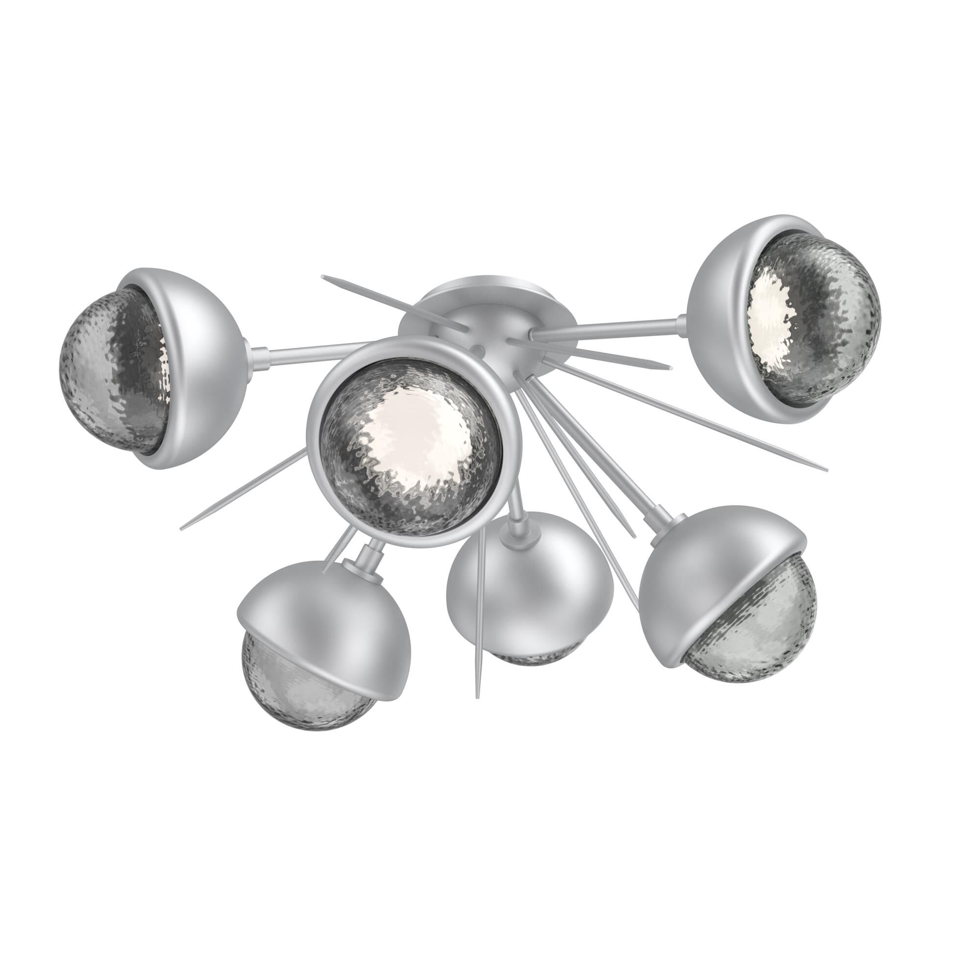 Shown in Classic Silver finish and Smoke glass and Metal Shade Matching Finish accent