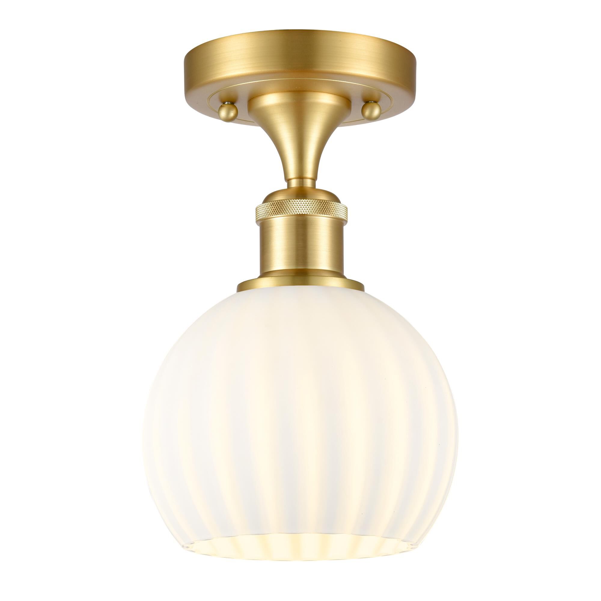Bruno Marashlian White Venetian 6 Inch Semi Flush Mount by Innovations Lighting