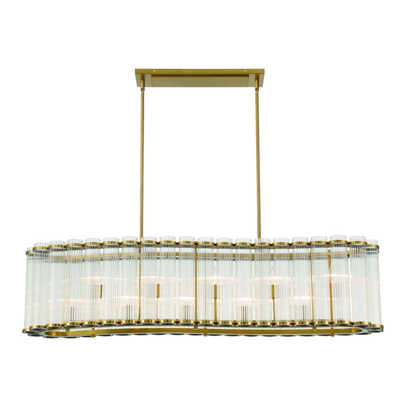 Glasbury Medium Linear Chandelier by Eurofase Lighting