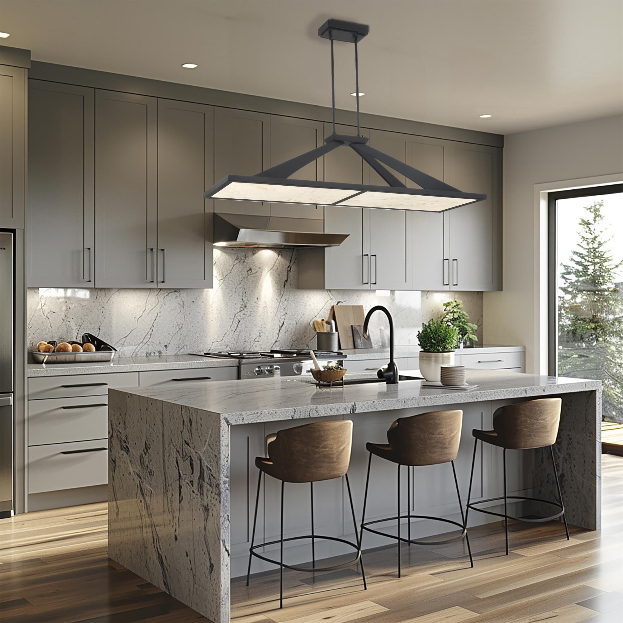 Shown in Sand Coal finish and Alabaster shade