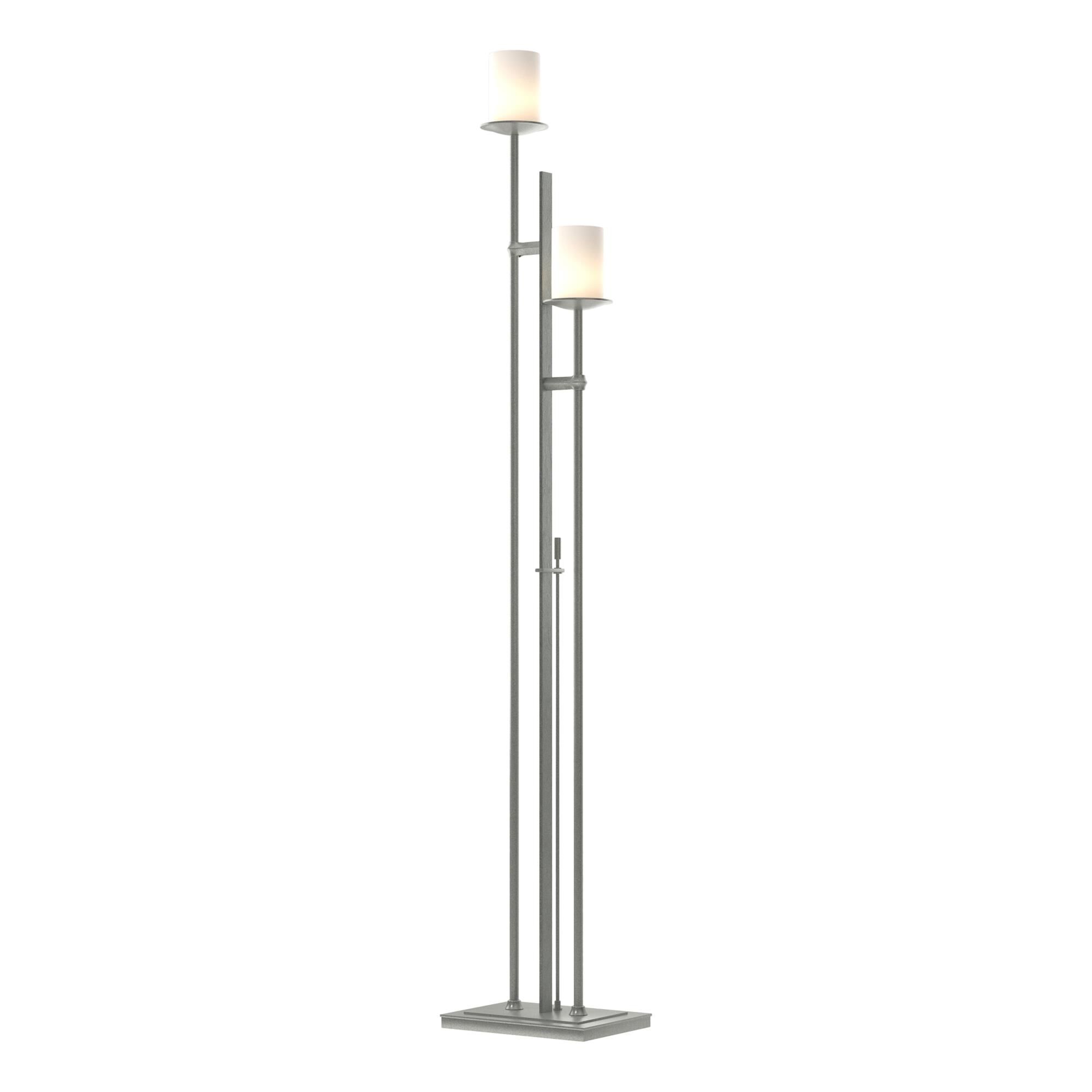 Shown in Vintage Platinum finish and Opal  glass