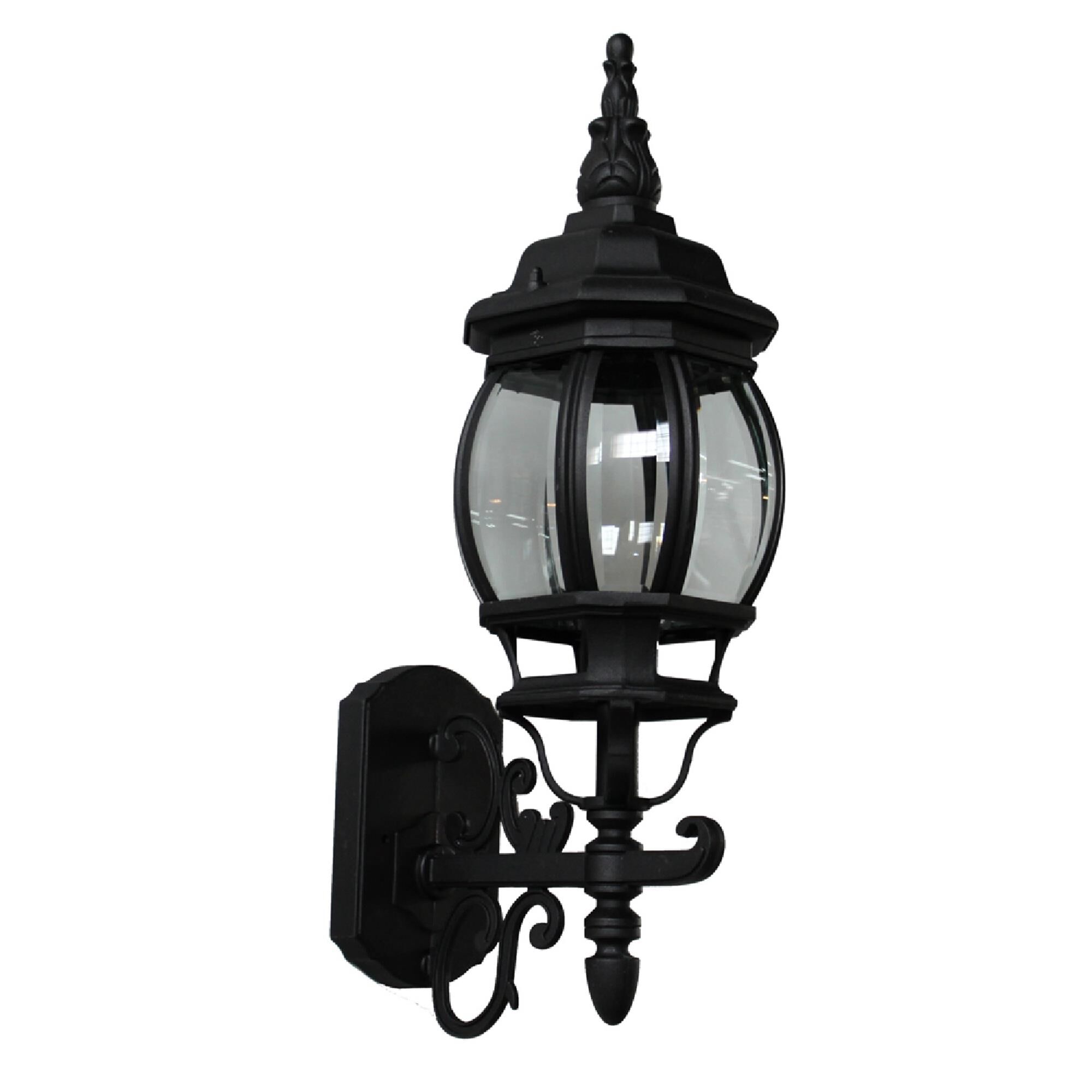 Shown in Black finish and Clear glass and Crystal Bobeche accent