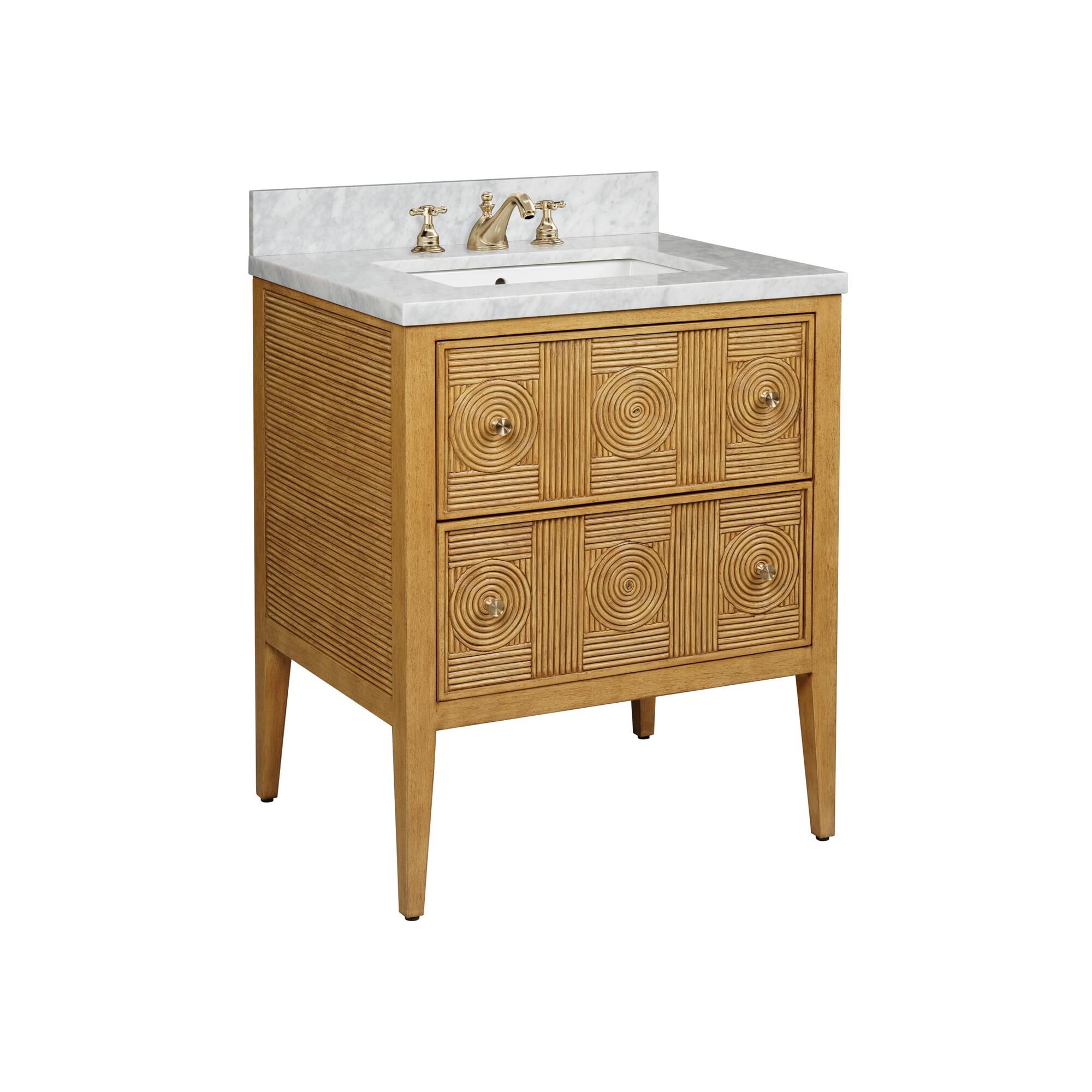 Shown in Sea Sand, Natural, White, Brushed Brass, Polished Nickel finish