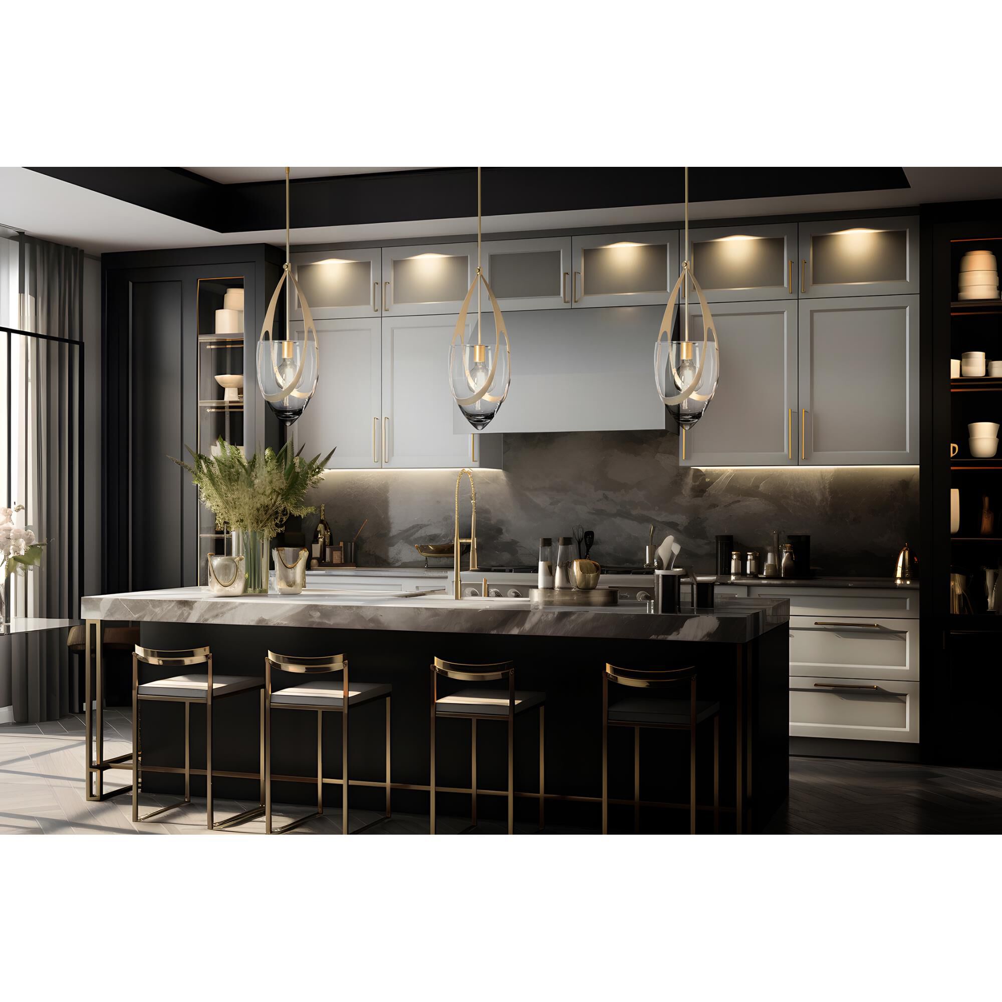 Shown in Modern Brass finish