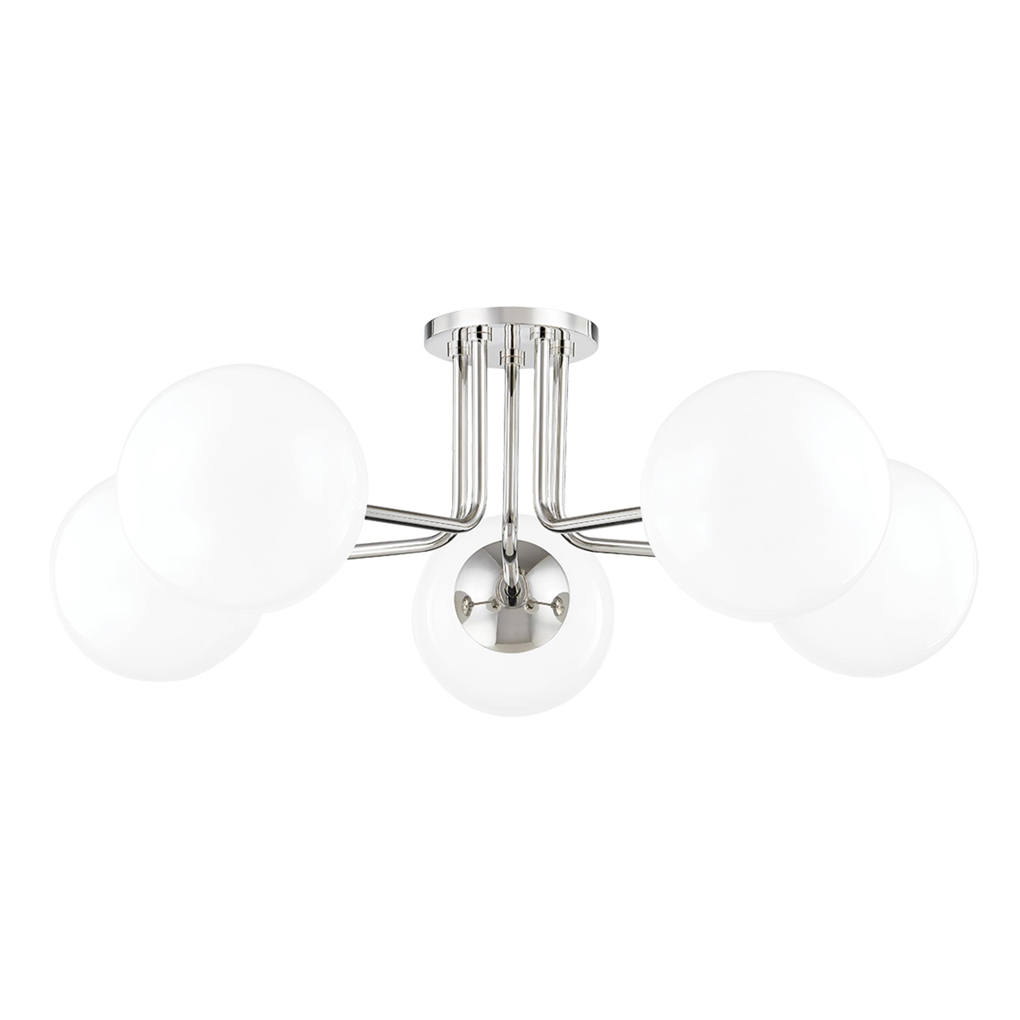 Stella 30 Inch 5 Light Semi Flush Mount,