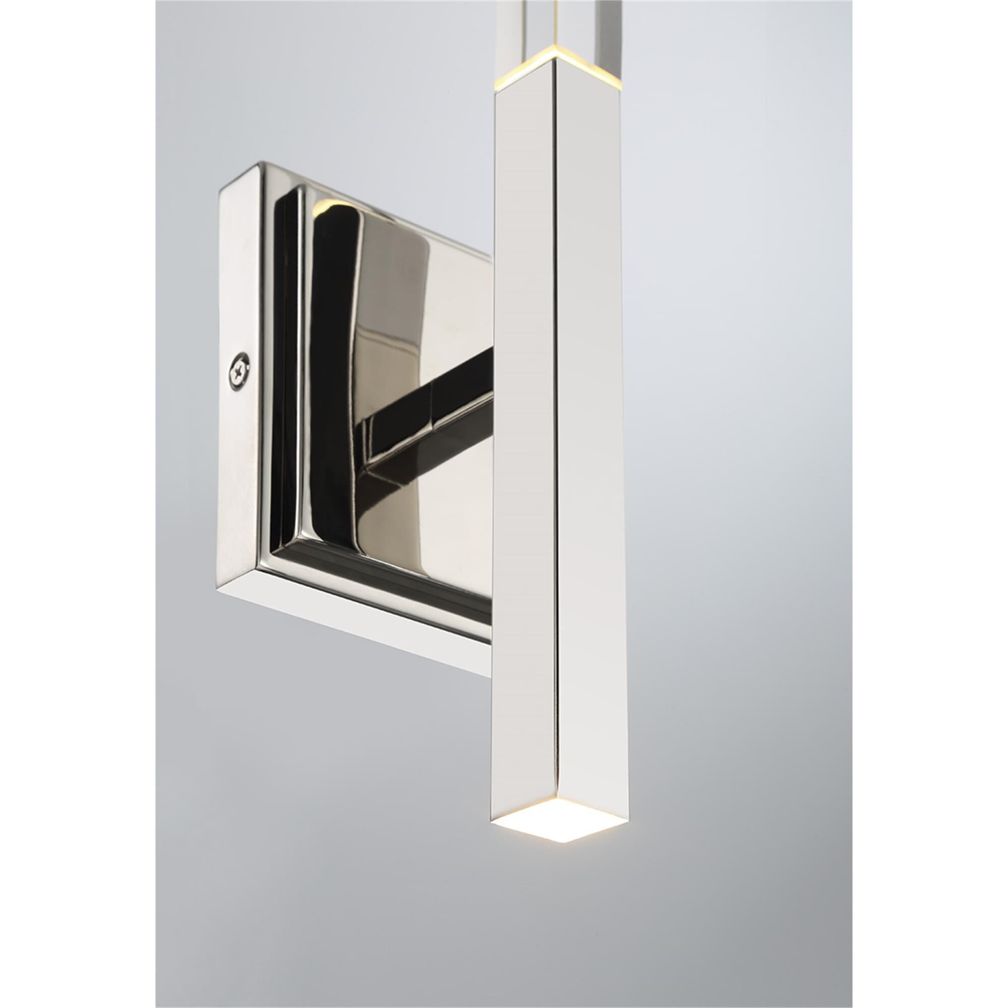 Shown in Polished Nickel finish and Clear Prism glass