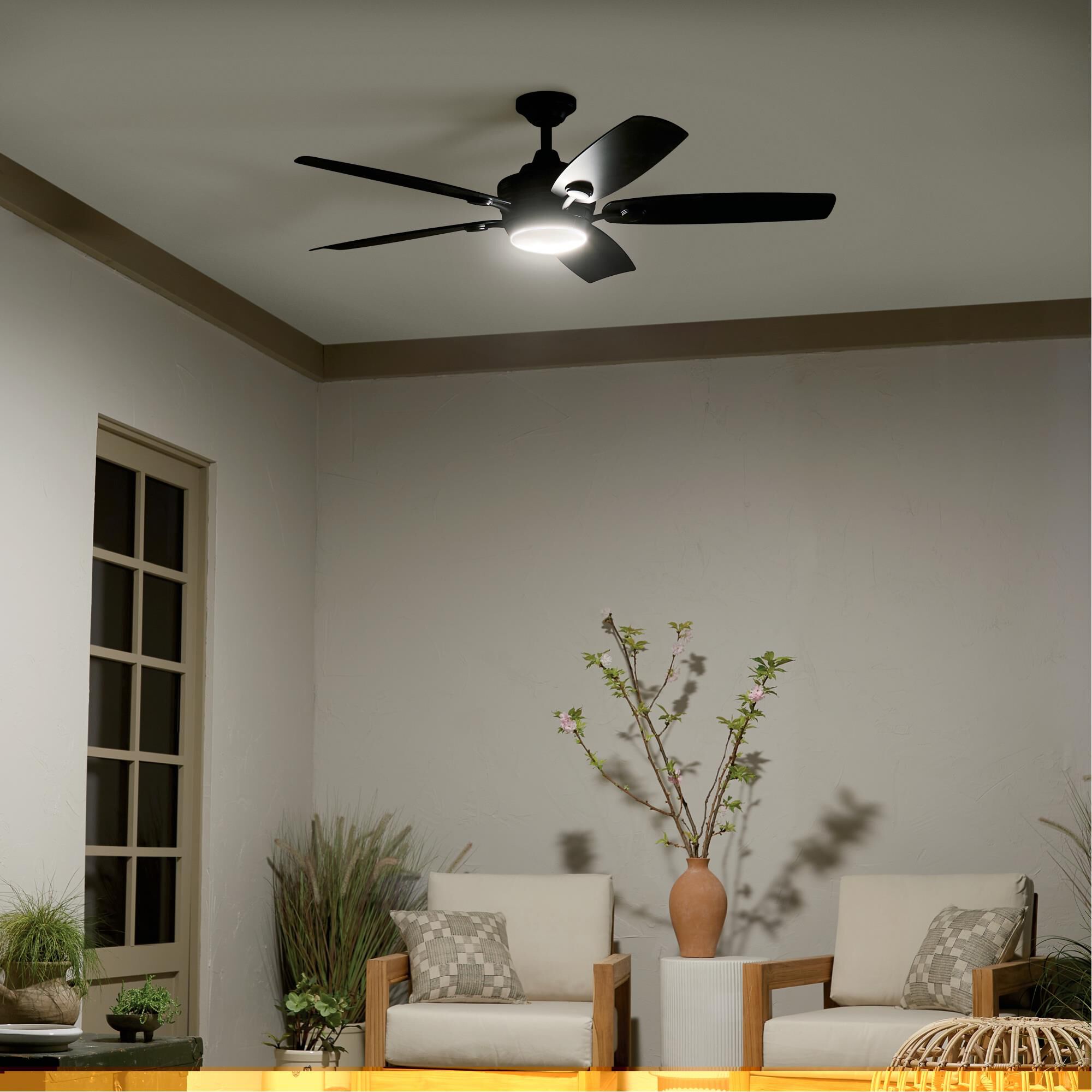 Shown in Satin Black finish and Frosted glass