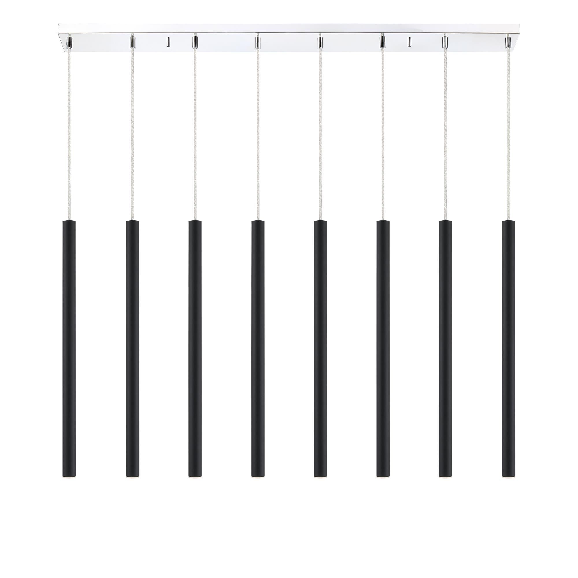 Shown in Chrome finish and Steel glass and Steel shade