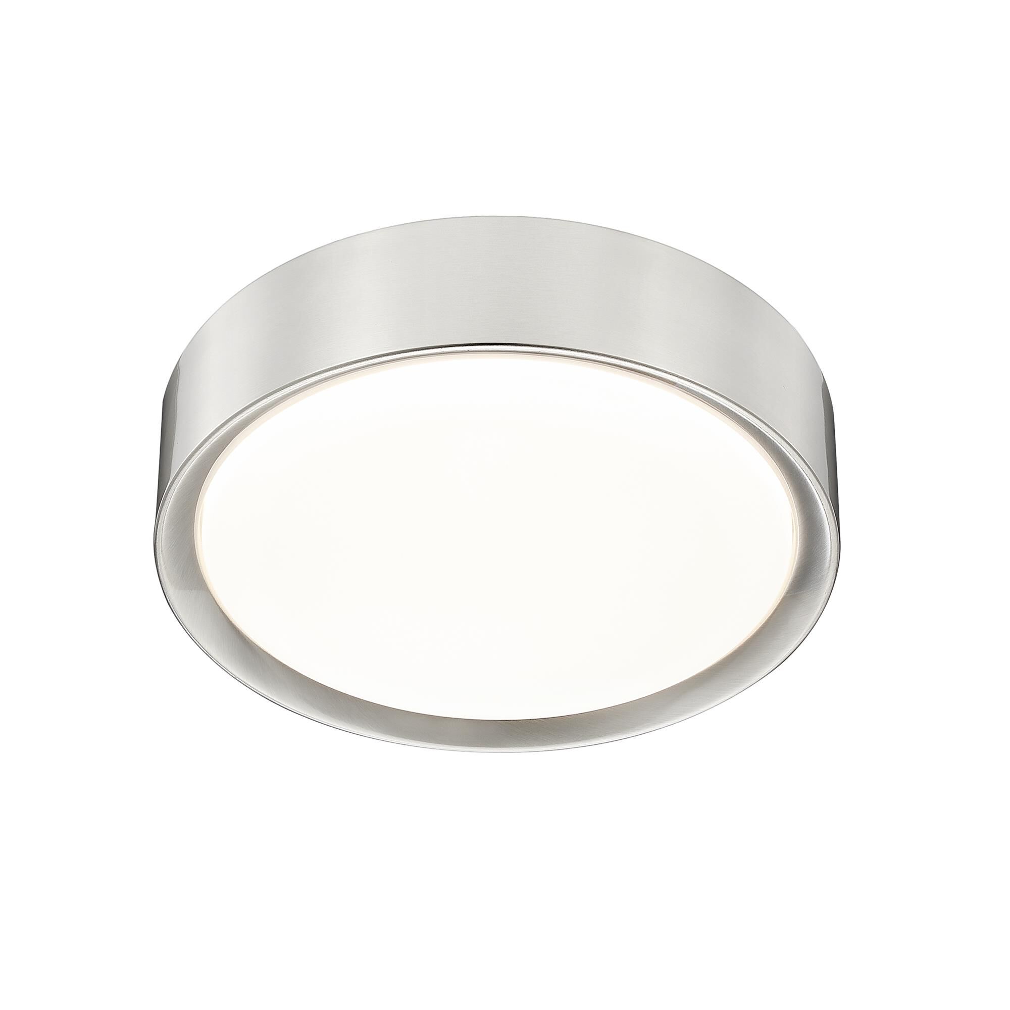 Shown in Brushed Nickel finish and Frosted glass and Frosted shade