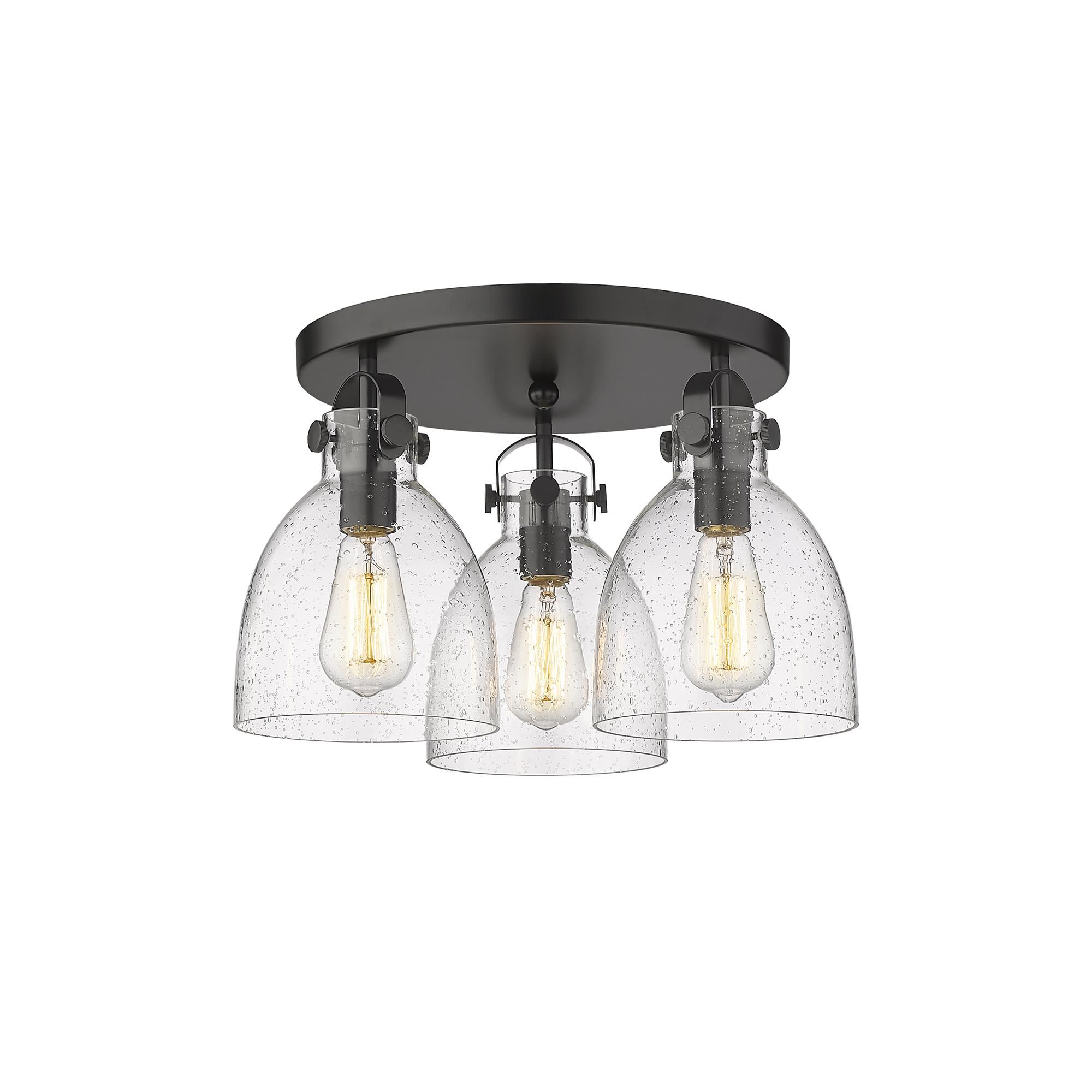 Shown in Matte Black finish and Seedy glass