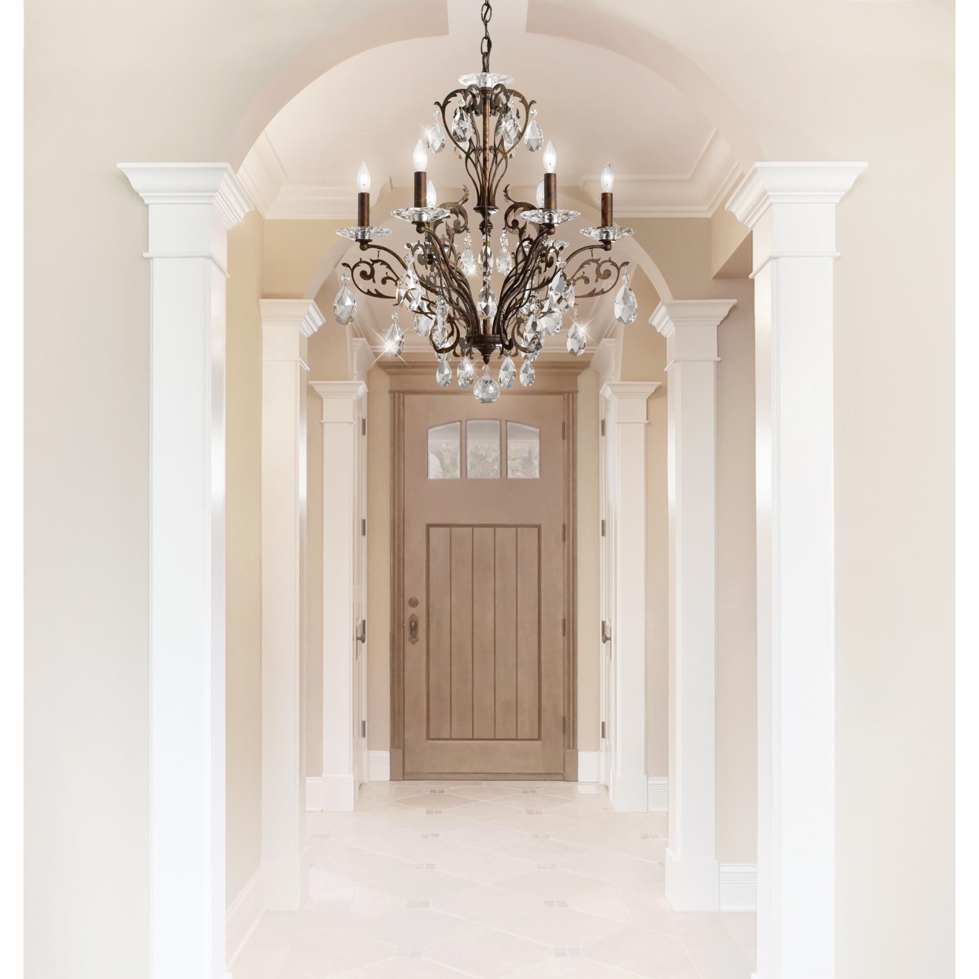 Shown in Etruscan Gold finish and Clear Heritage crystal