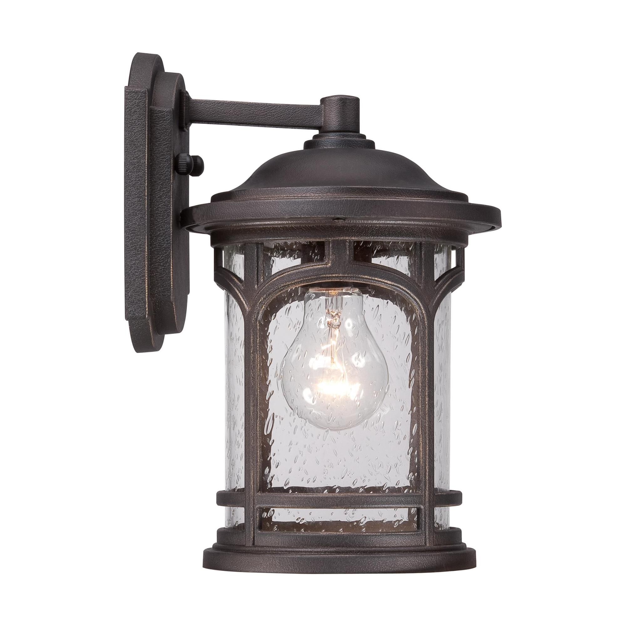 Shown in Palladian Bronze finish and Clear Seedy glass