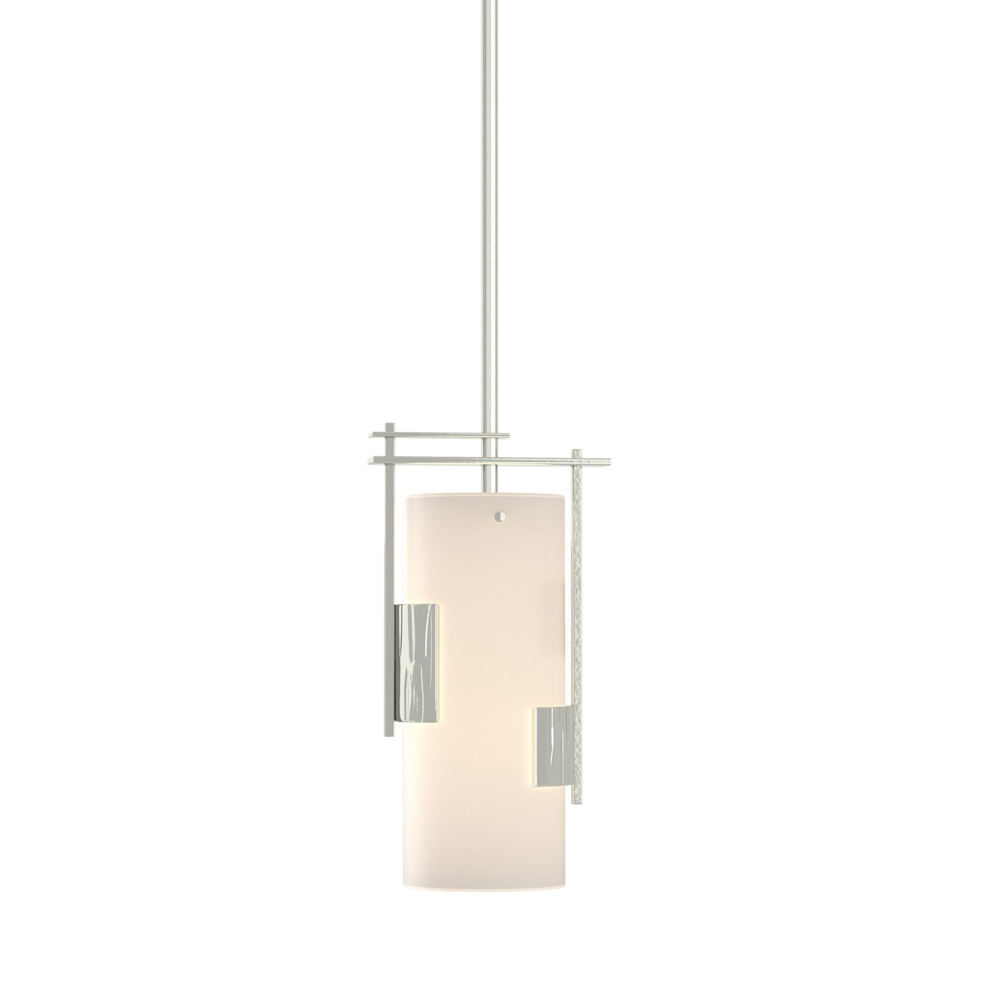 Shown in Sterling finish and Opal glass