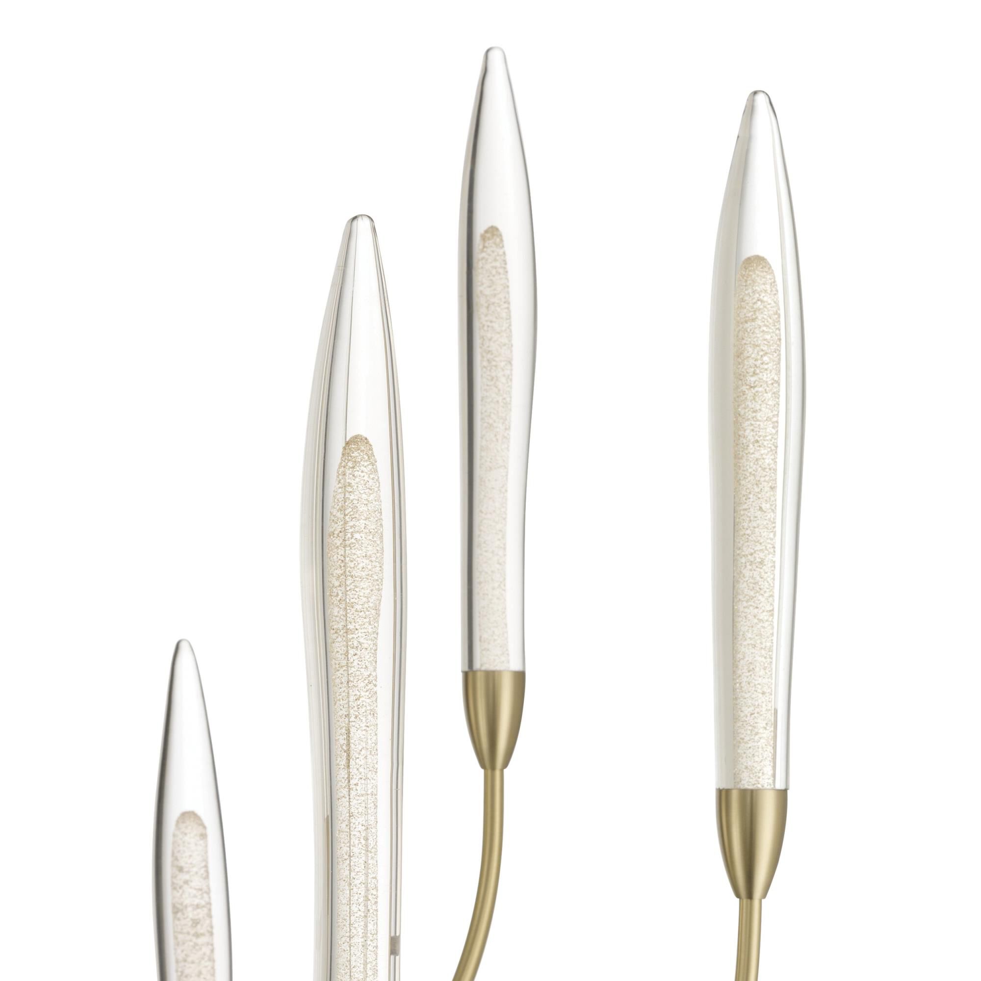 Shown in Brass finish and Gold Leaf HandPressed glass