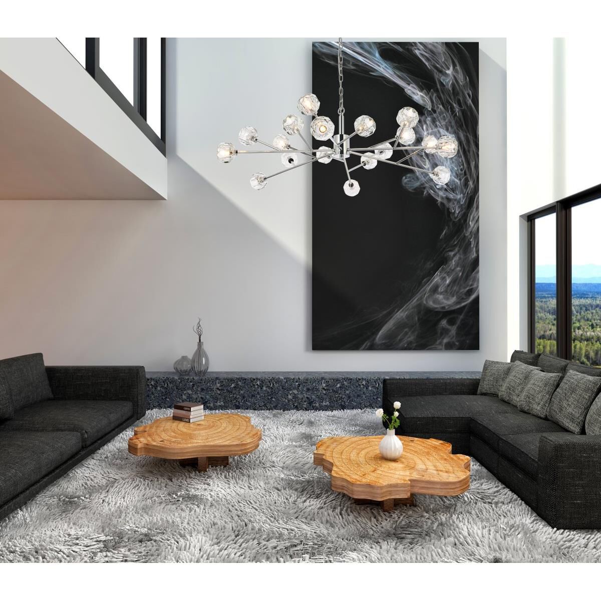 Graham 48 Inch LED Large Pendant by Elegant Lighting